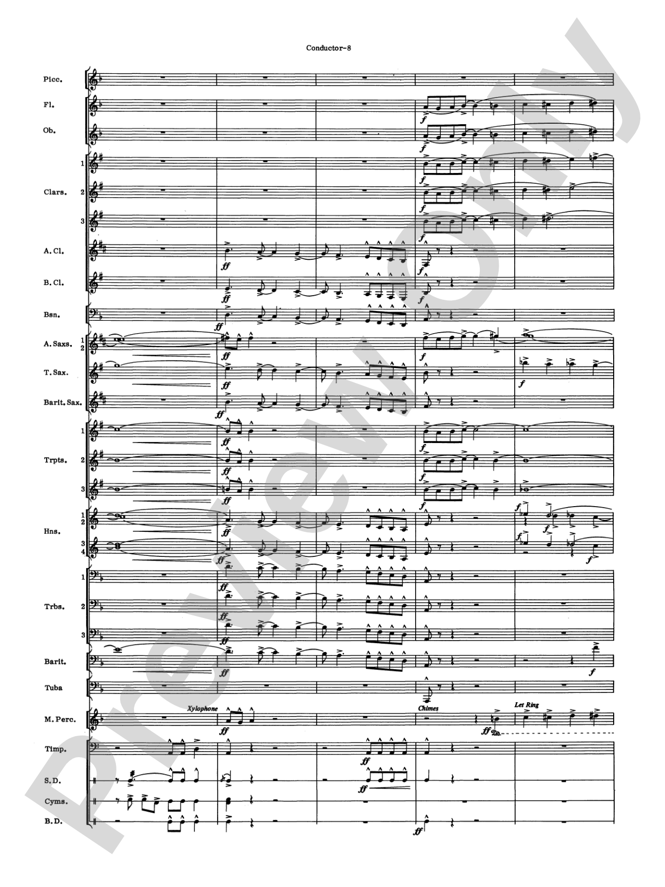 Variants: Concert Band Conductor Score & Parts