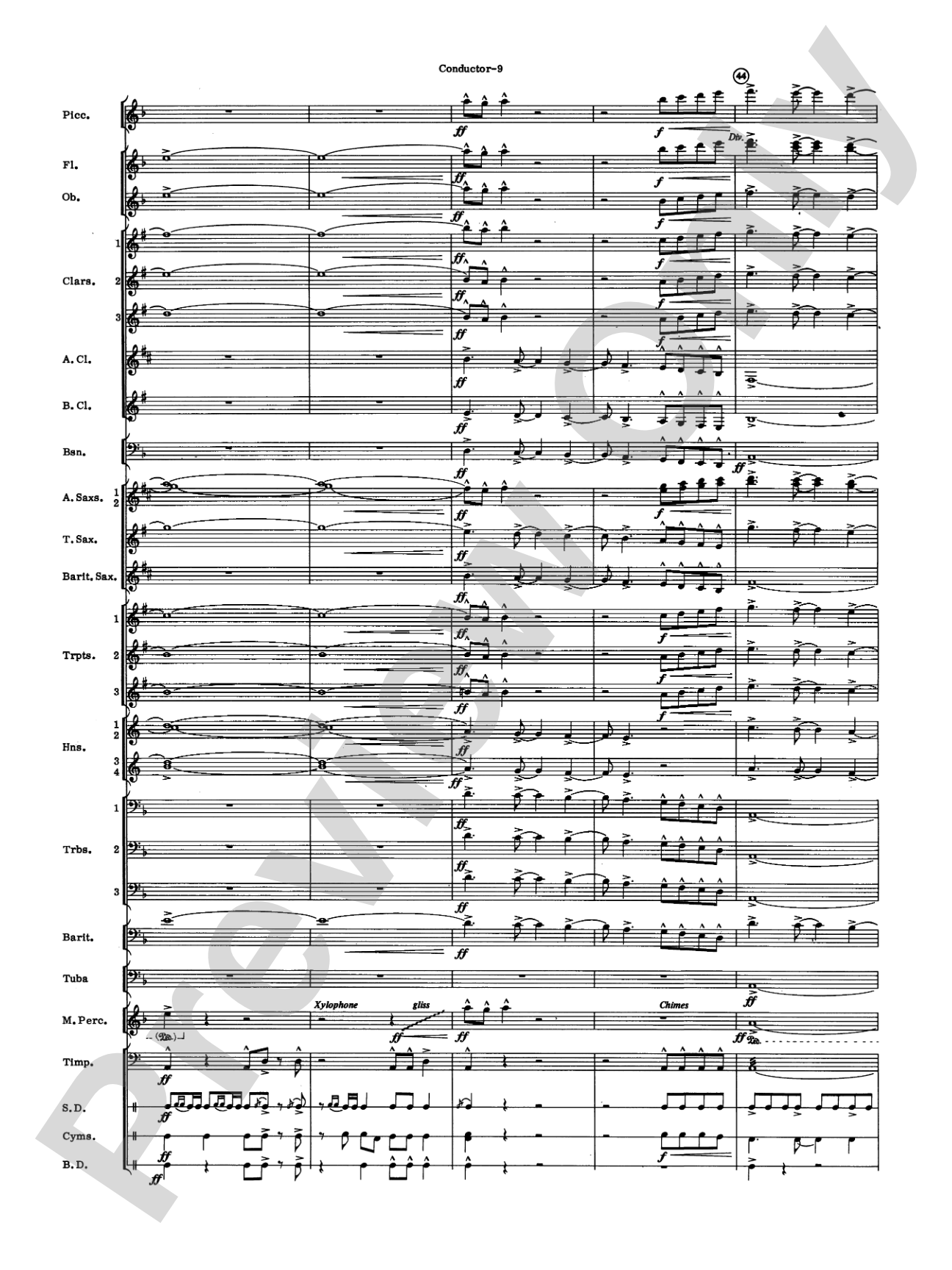 Variants: Concert Band Conductor Score & Parts
