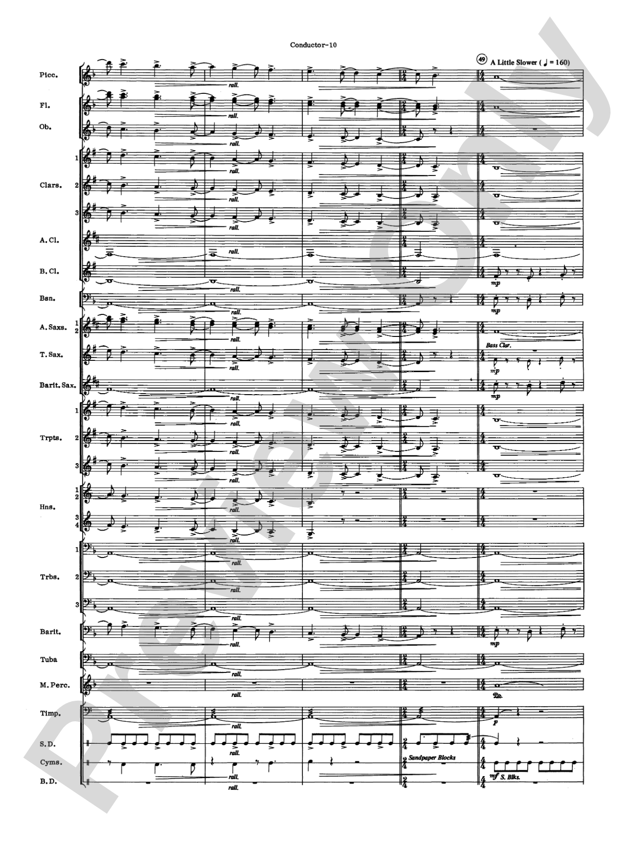 Variants: Concert Band Conductor Score & Parts