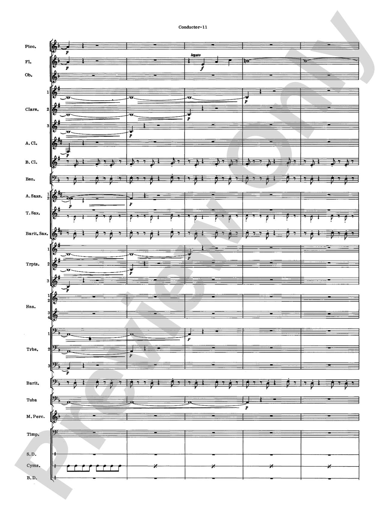 Variants: Concert Band Conductor Score & Parts