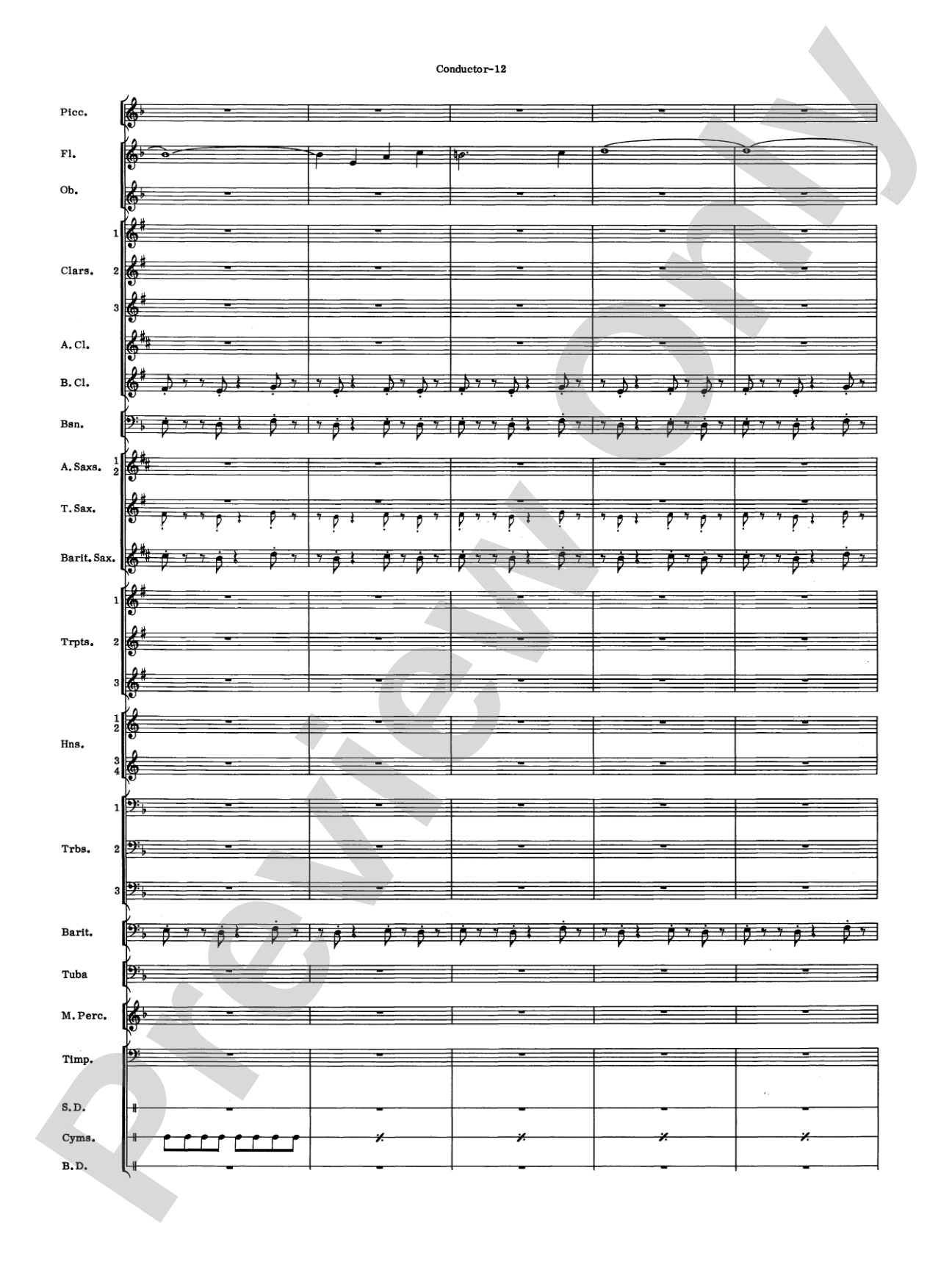 Variants: Concert Band Conductor Score & Parts
