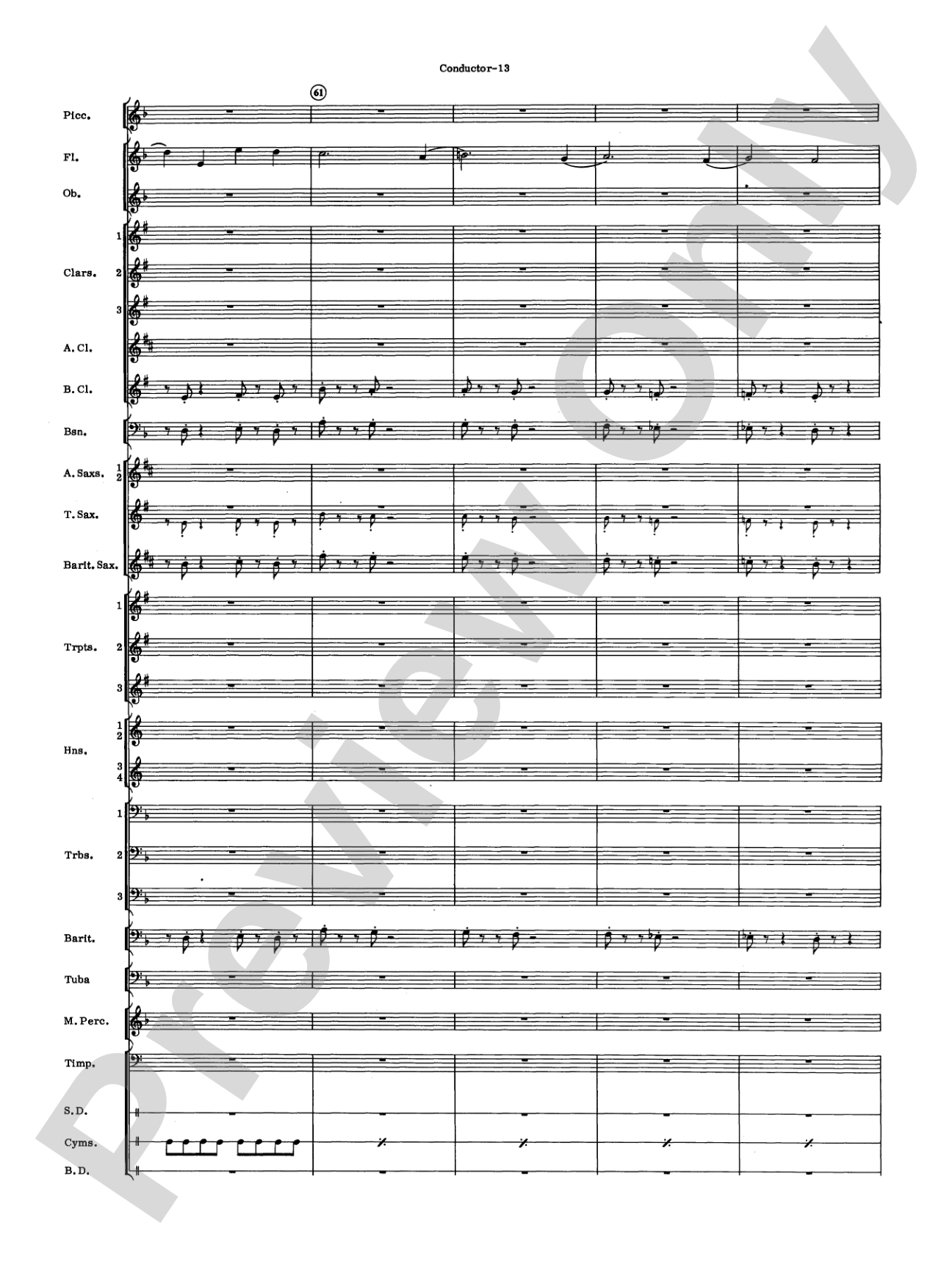 Variants: Concert Band Conductor Score & Parts