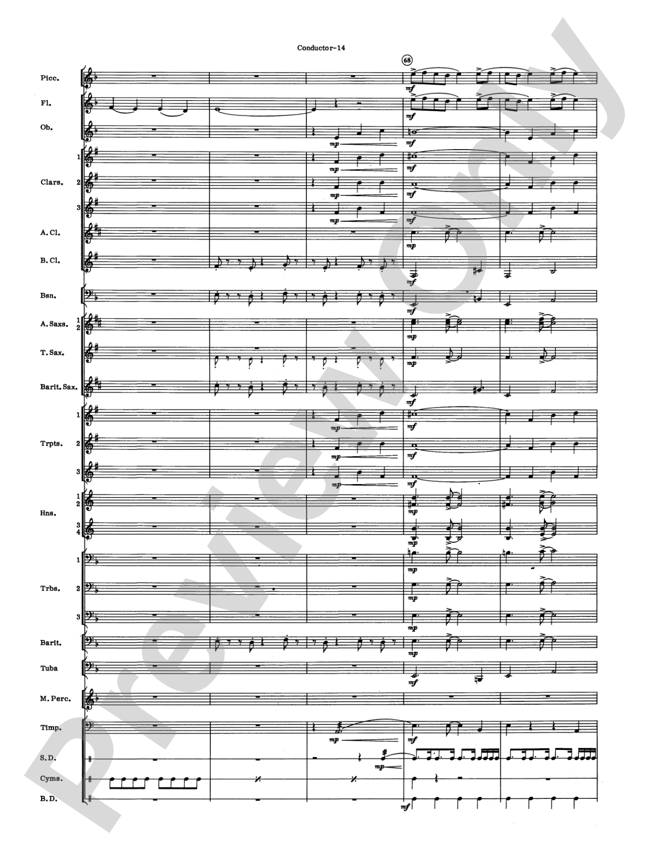 Variants: Concert Band Conductor Score & Parts
