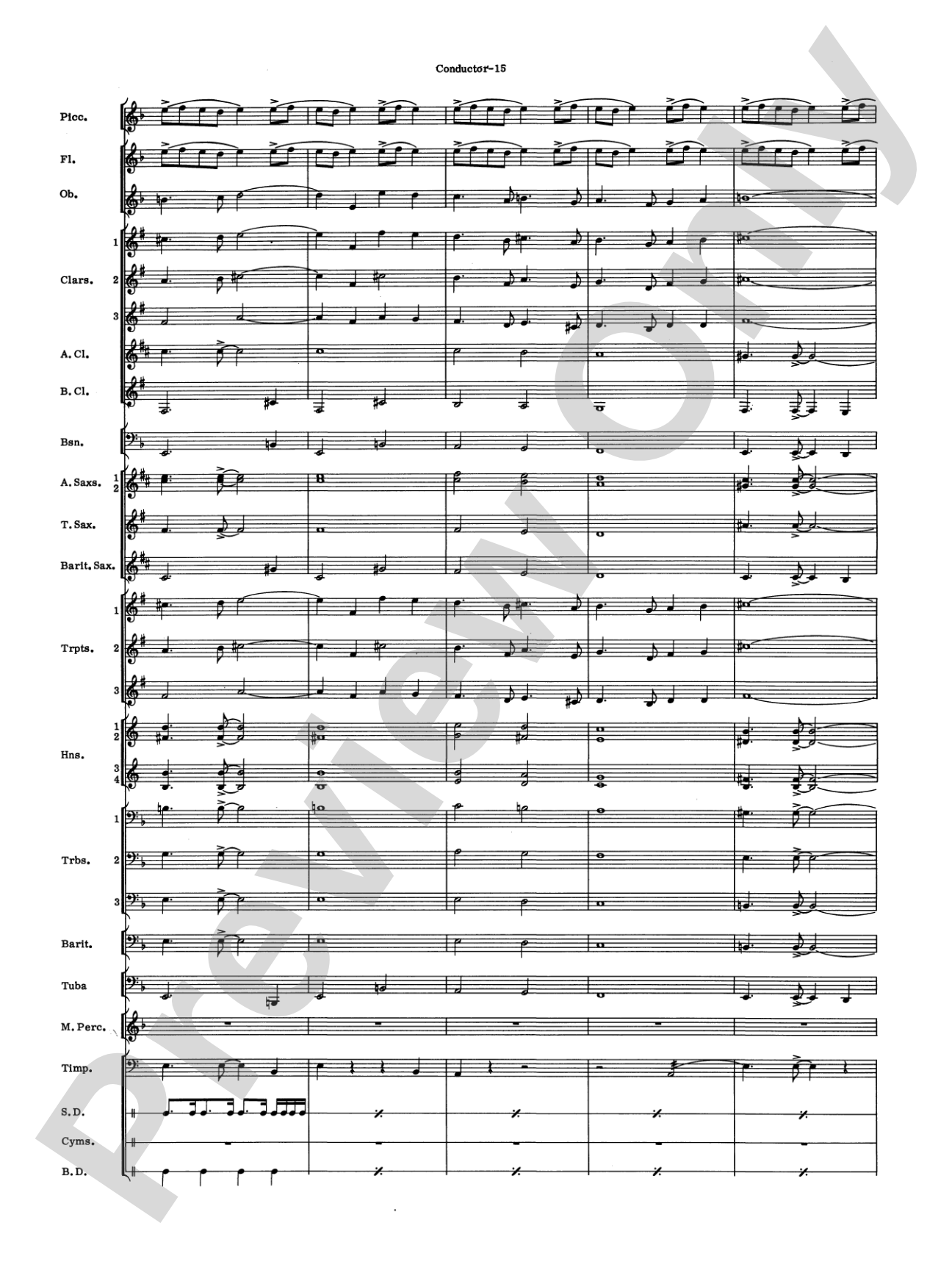 Variants: Concert Band Conductor Score & Parts
