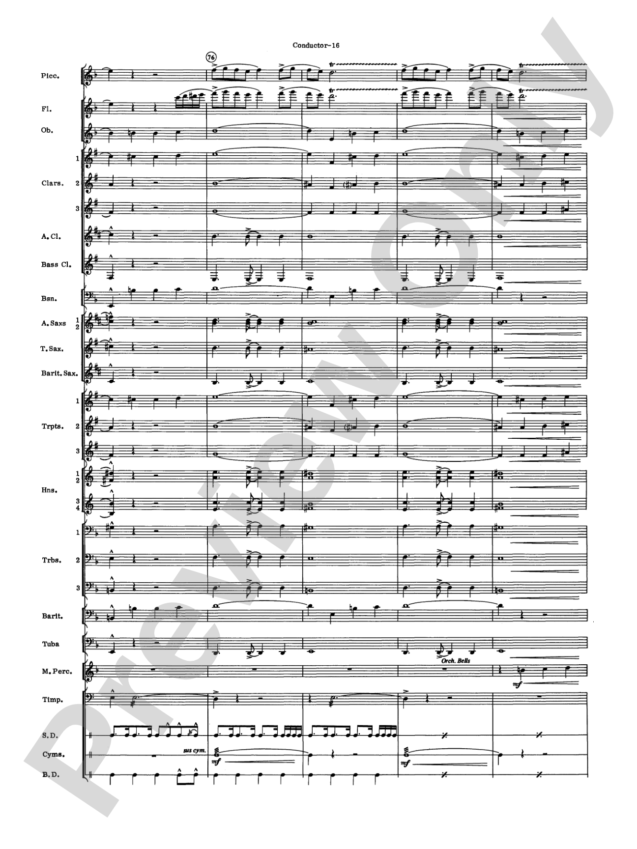 Variants: Concert Band Conductor Score & Parts