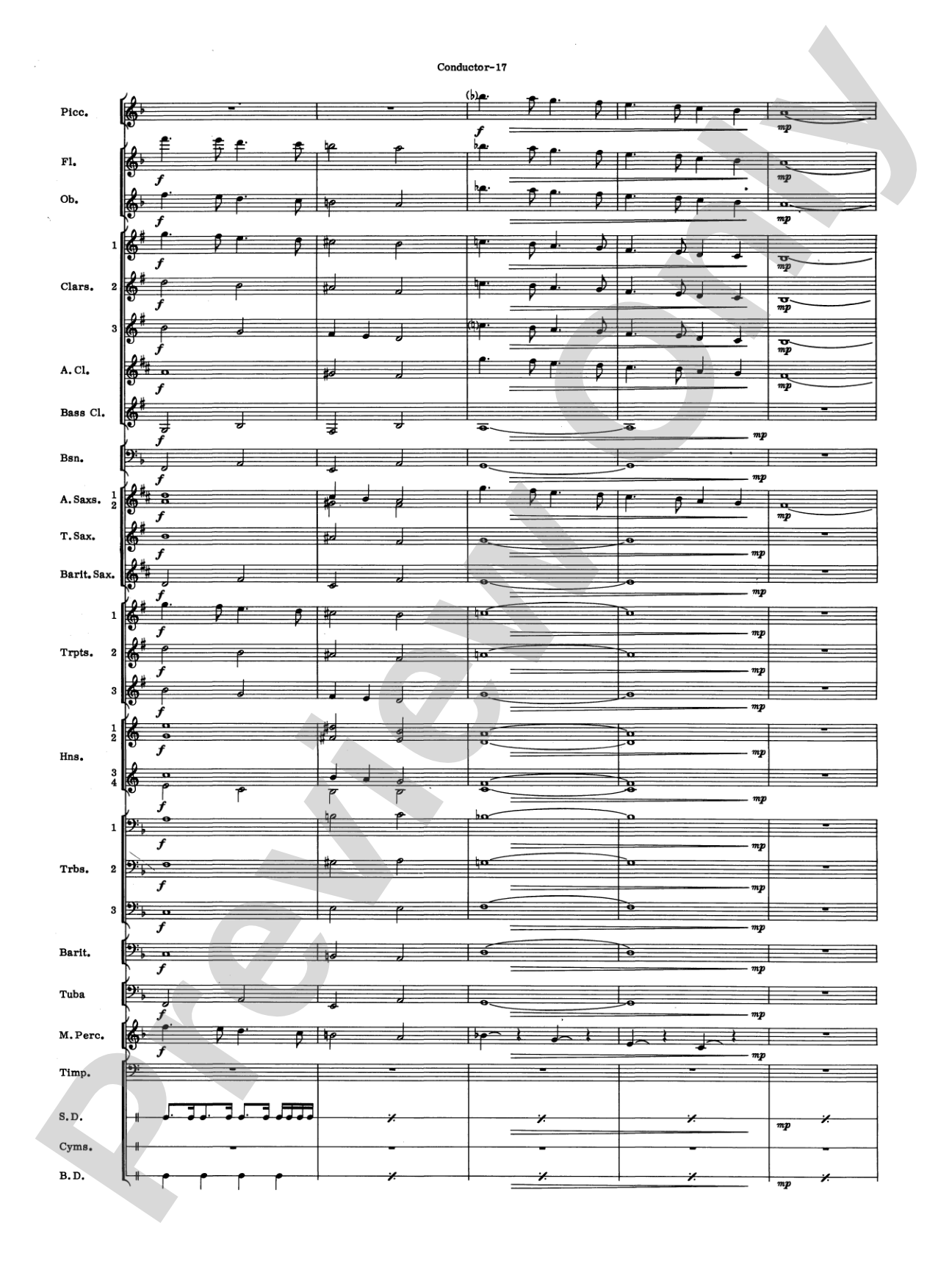 Variants: Concert Band Conductor Score & Parts