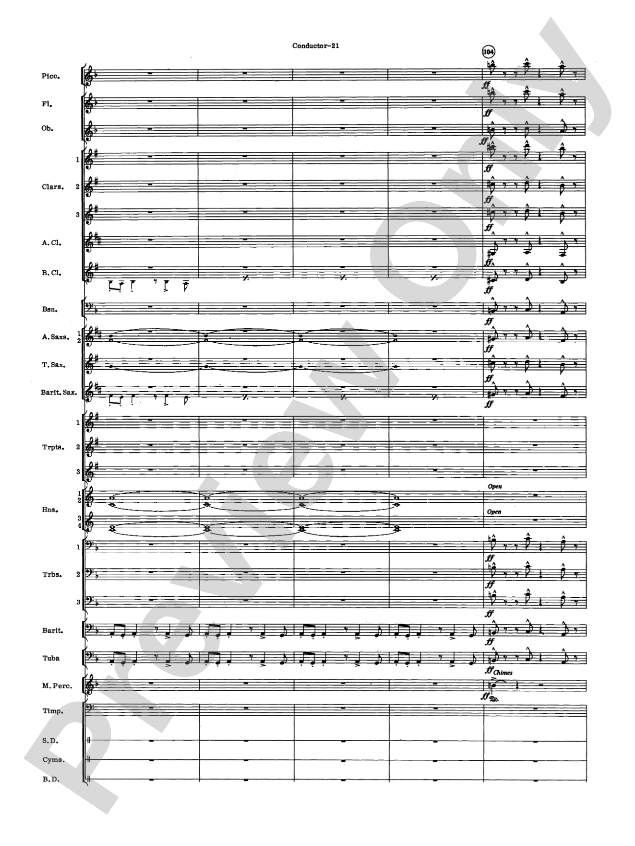Variants: Concert Band Conductor Score & Parts