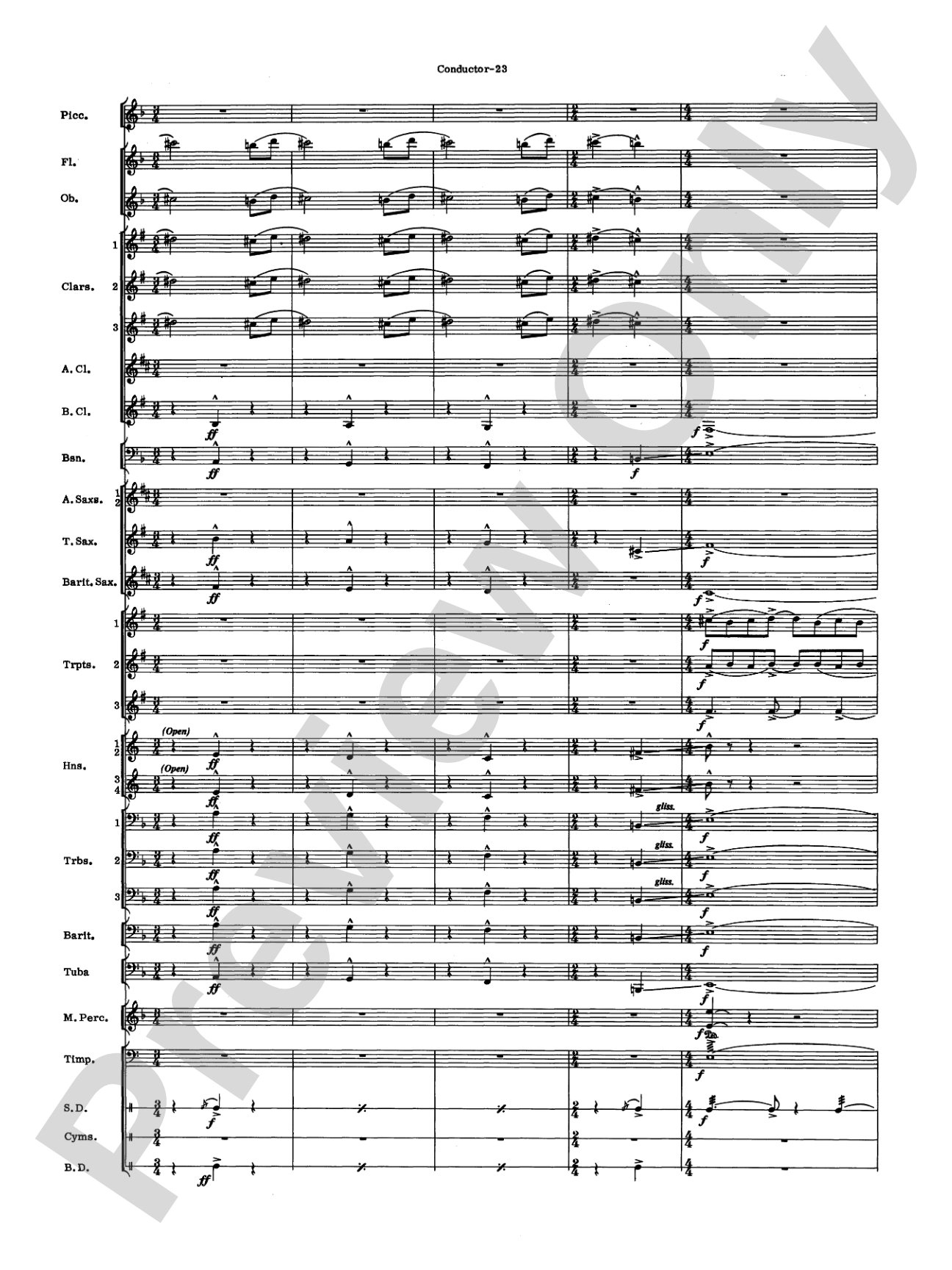 Variants: Concert Band Conductor Score & Parts