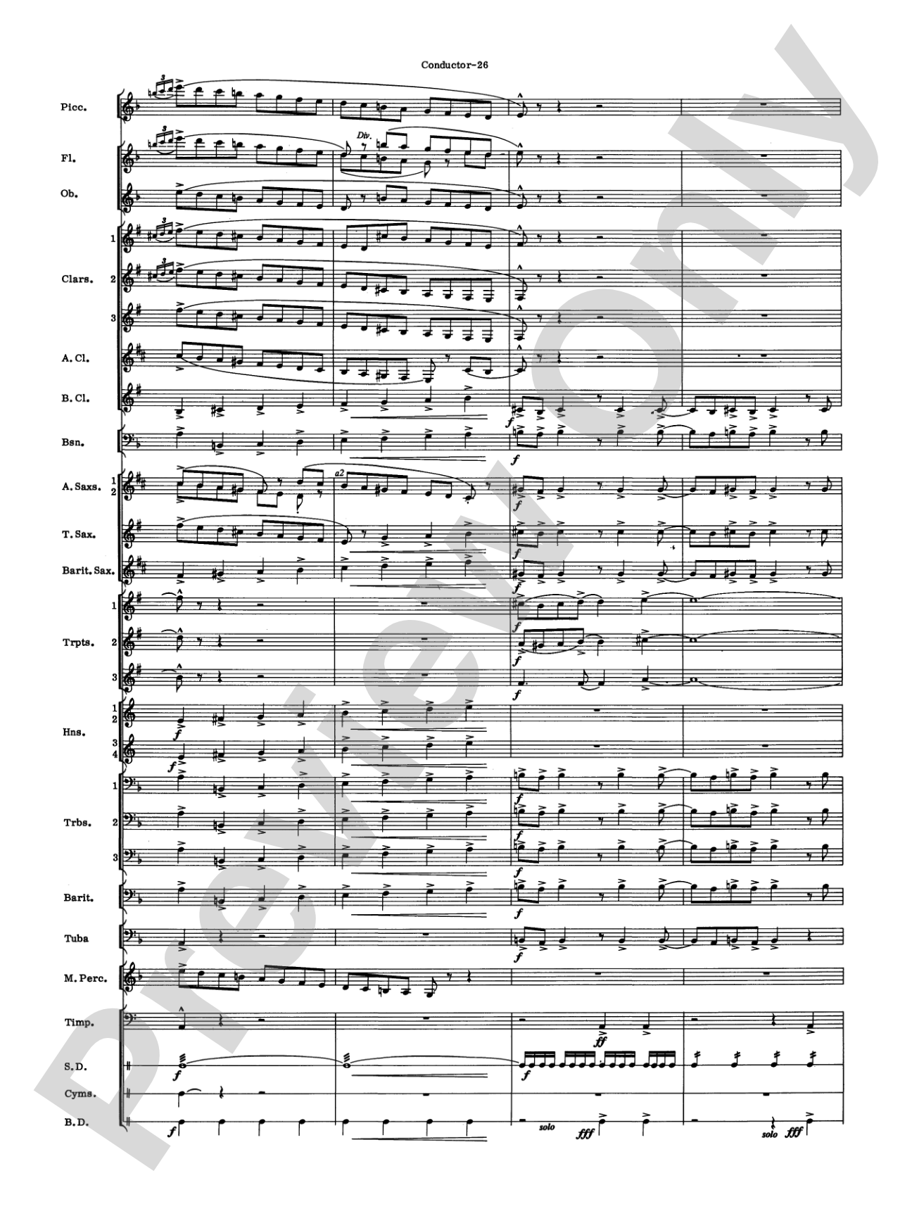 Variants: Concert Band Conductor Score & Parts