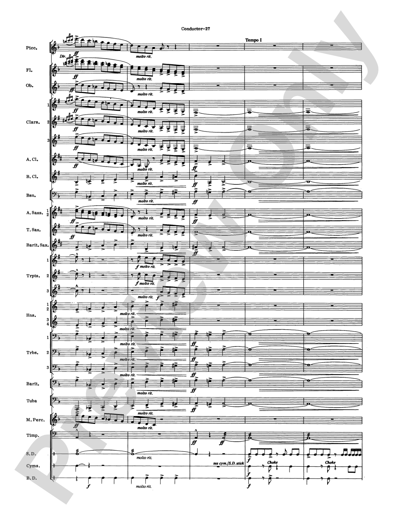 Variants: Concert Band Conductor Score & Parts