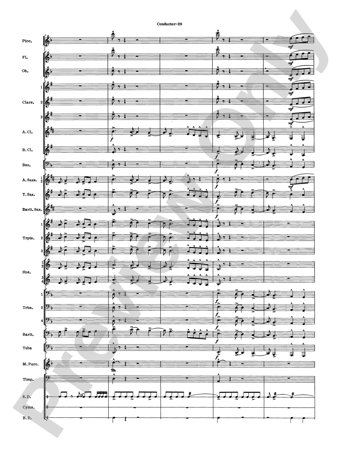Variants: Concert Band Conductor Score & Parts