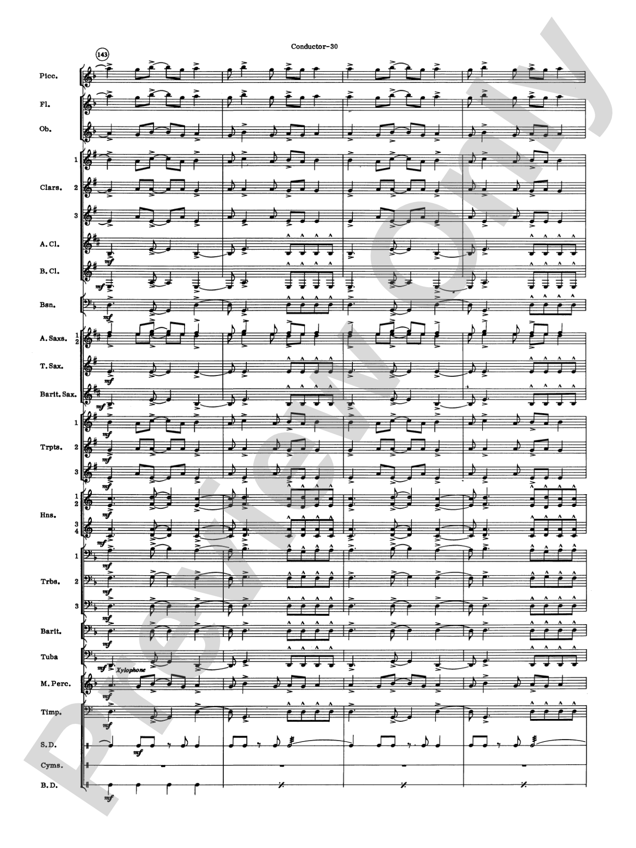 Variants: Concert Band Conductor Score & Parts