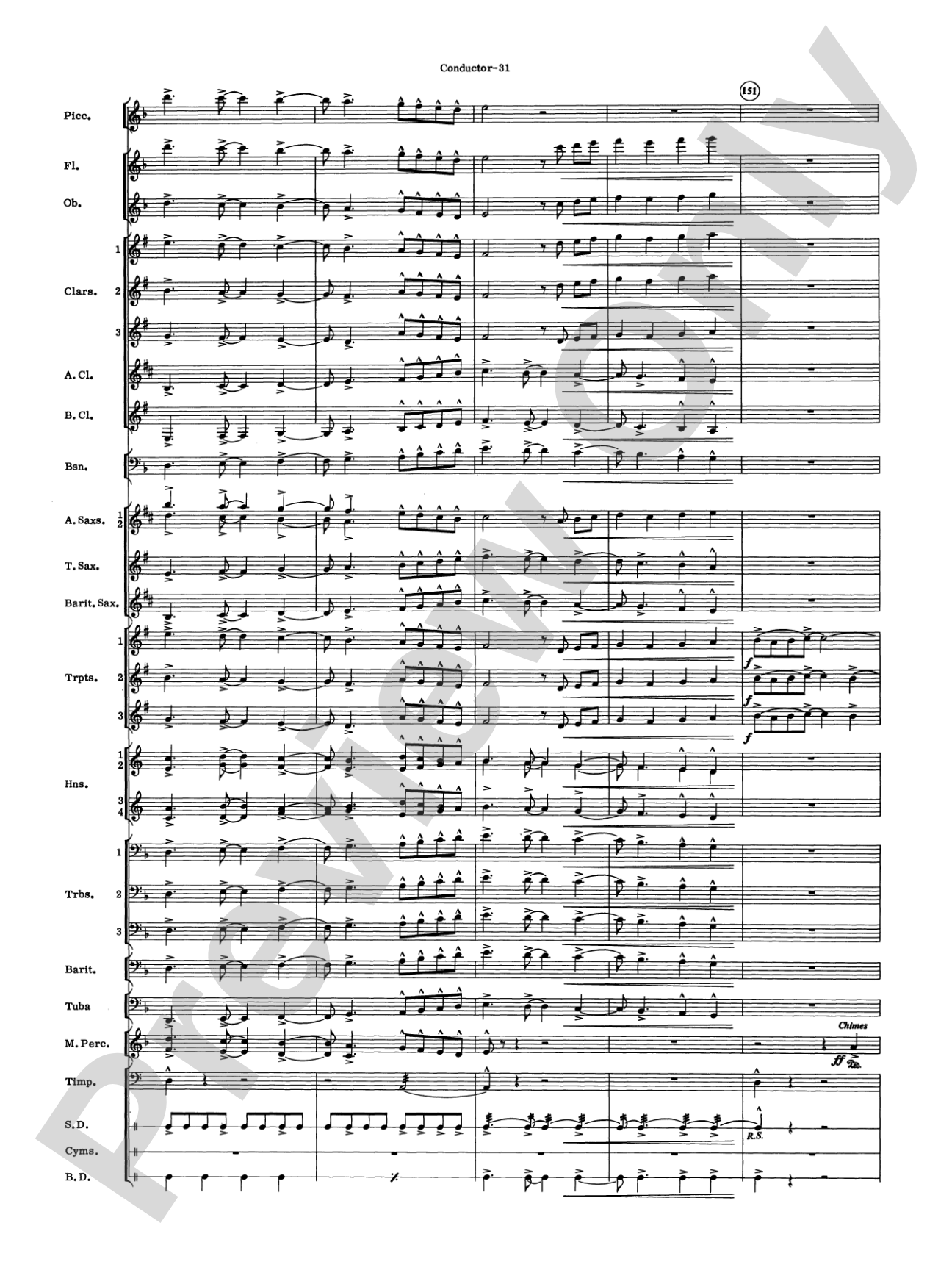 Variants: Concert Band Conductor Score & Parts