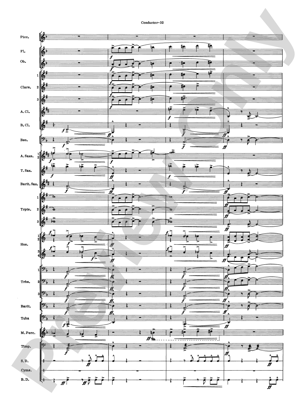 Variants: Concert Band Conductor Score & Parts