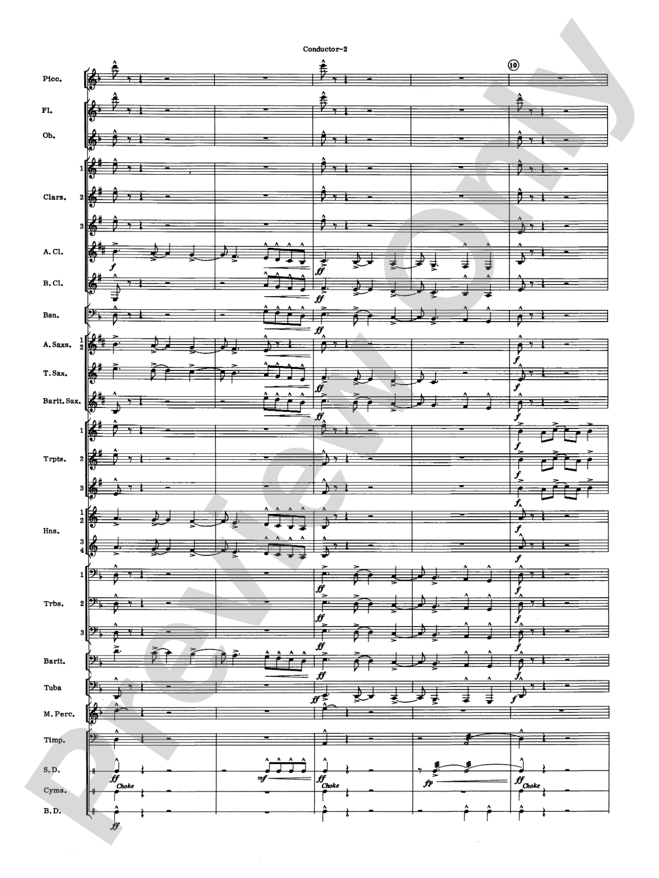 Variants: Concert Band Conductor Score & Parts