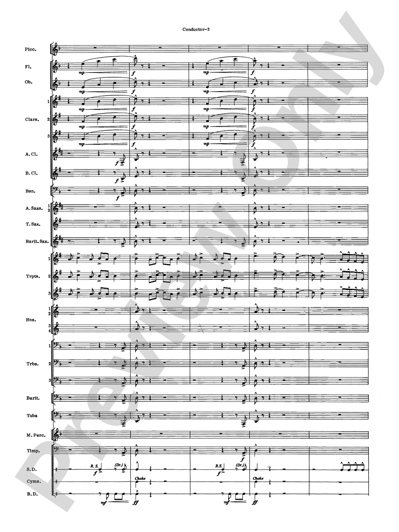 Variants: Concert Band Conductor Score & Parts