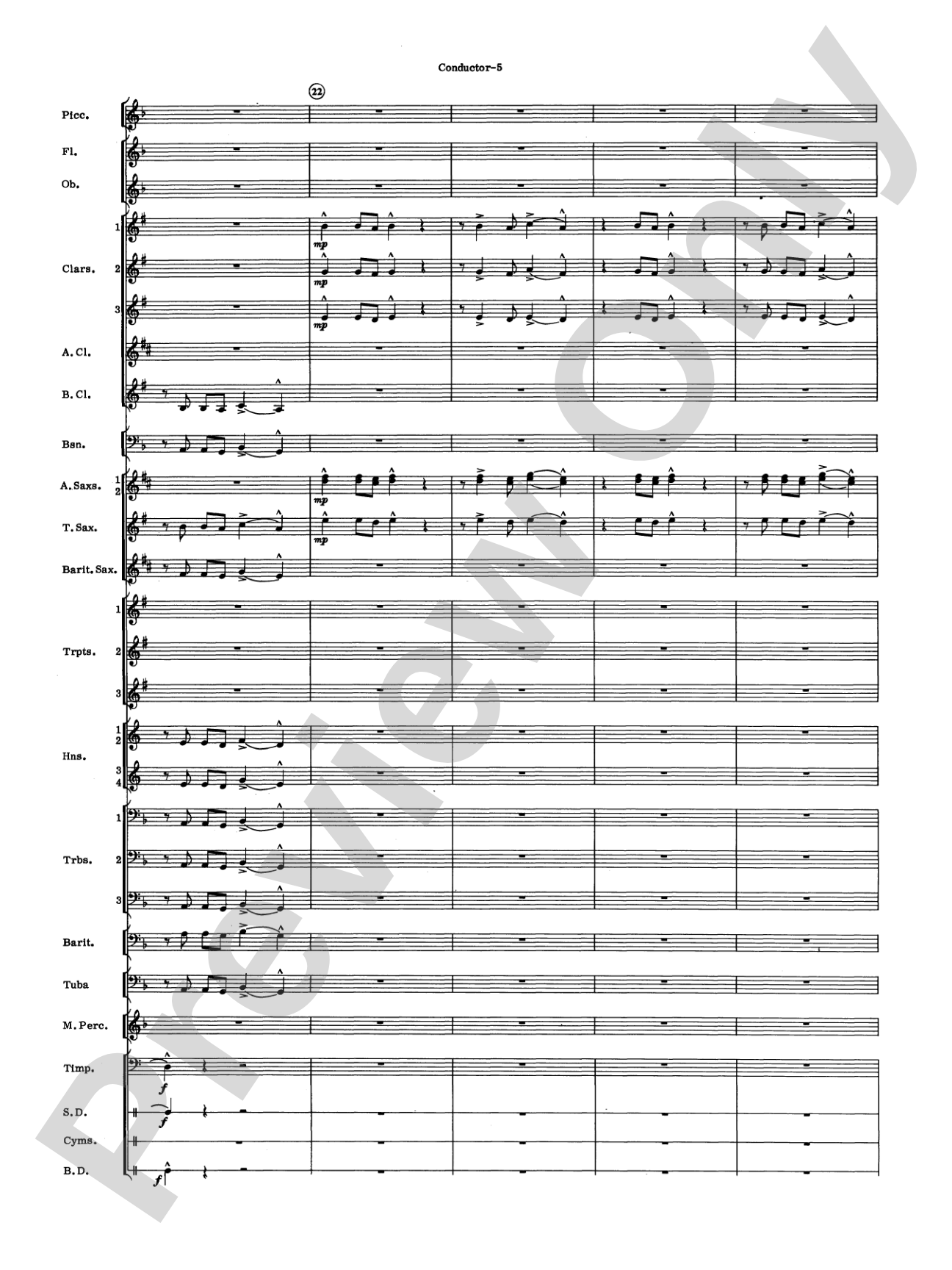 Variants: Concert Band Conductor Score & Parts