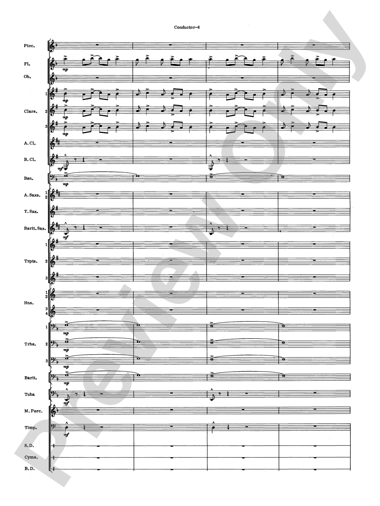 Variants: Concert Band Conductor Score & Parts
