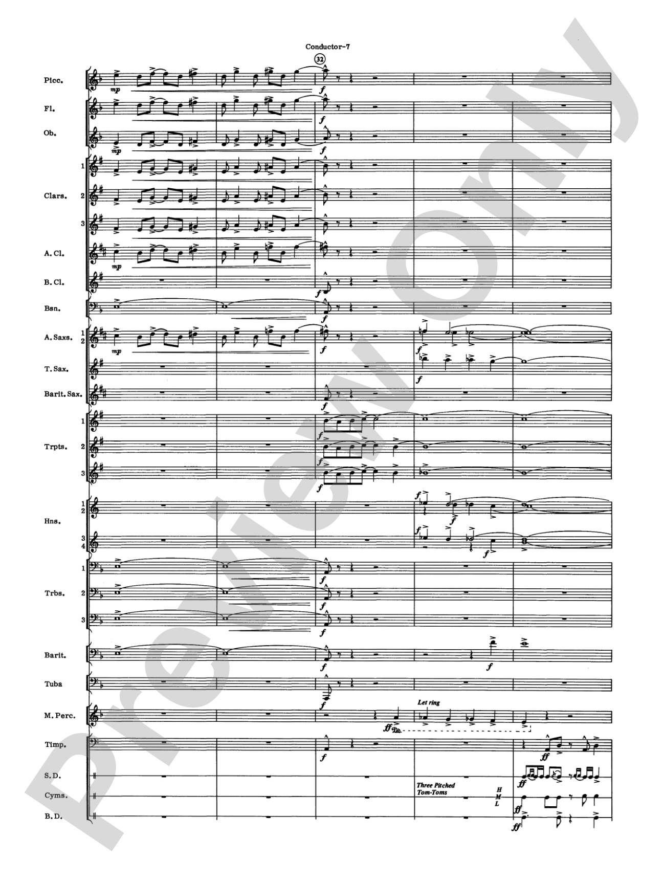 Variants: Concert Band Conductor Score & Parts