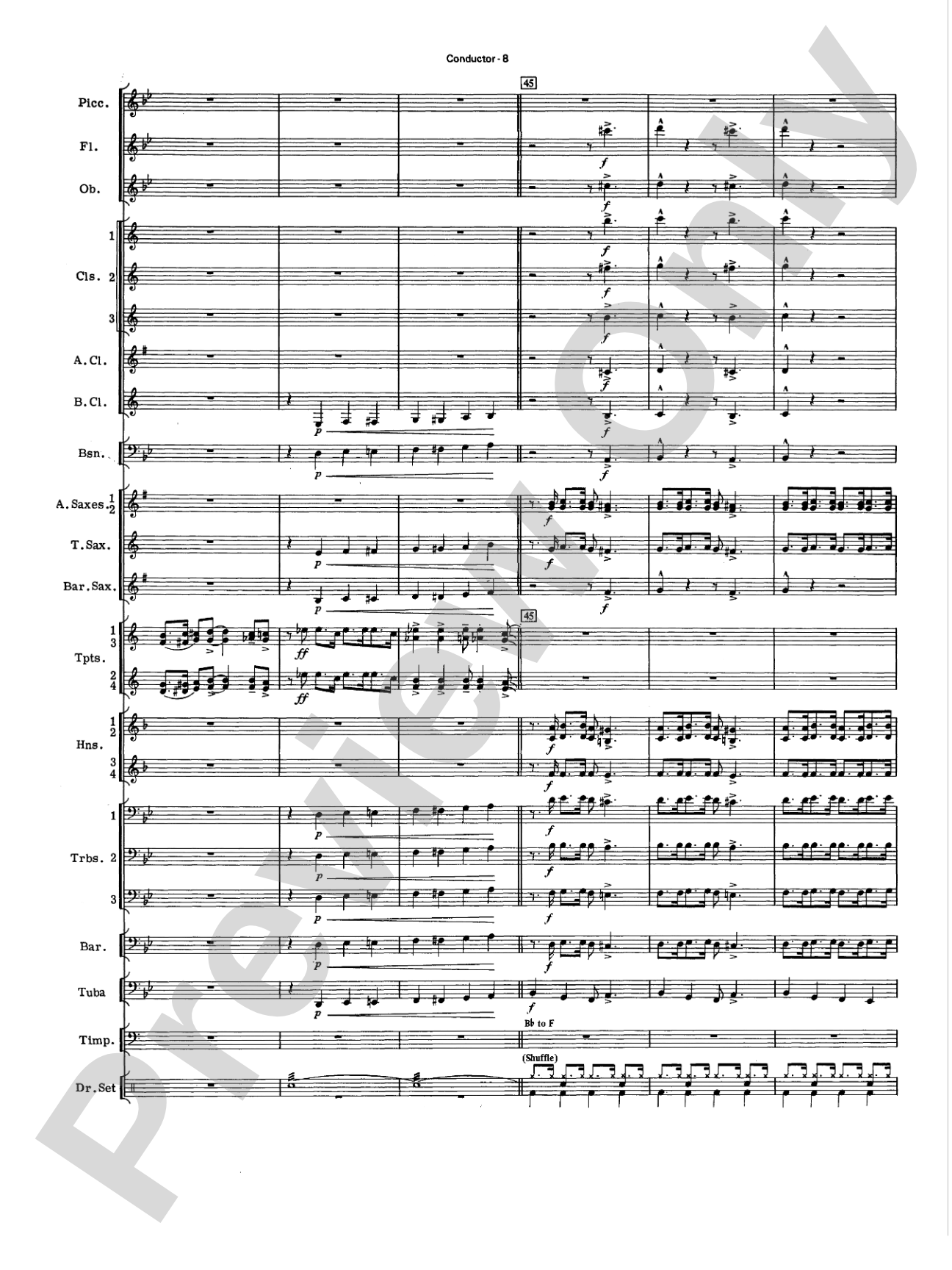Four of a Kind: Concert Band Conductor Score & Parts
