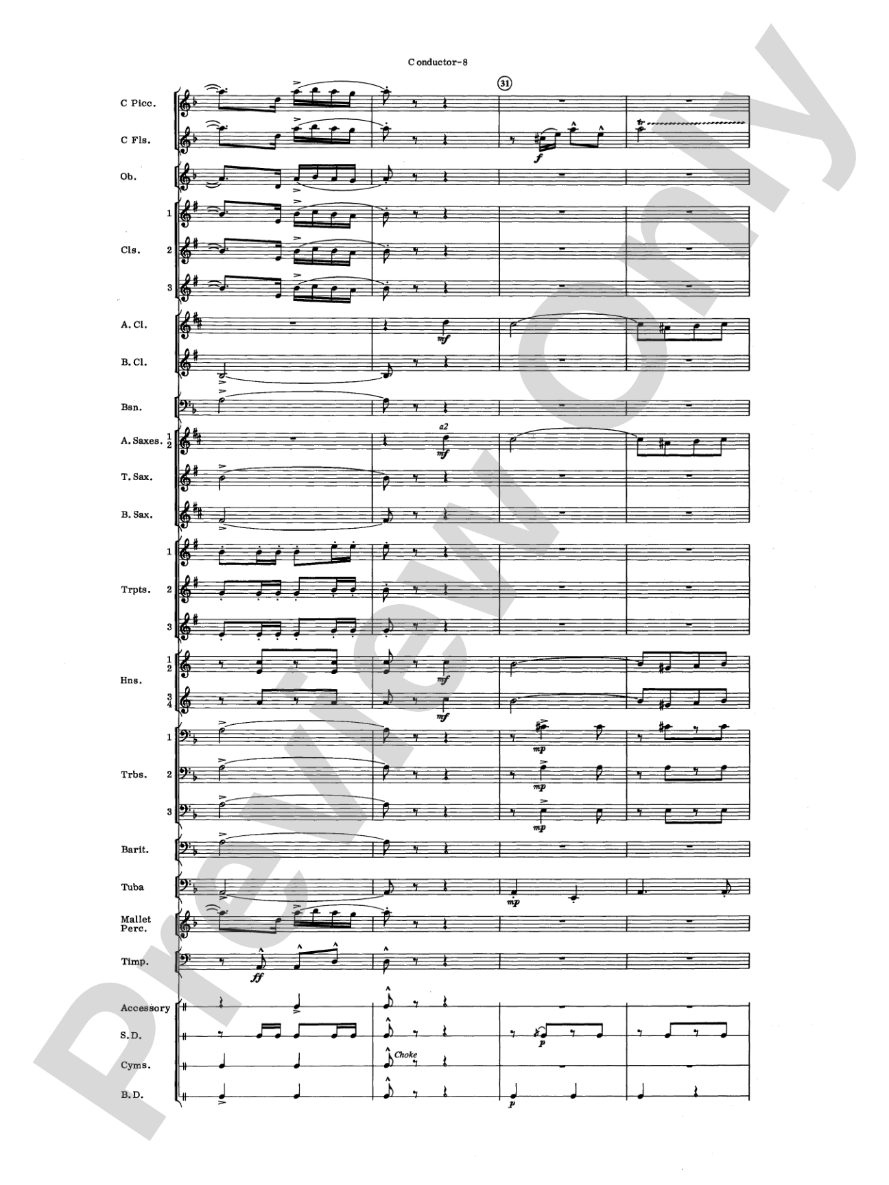 El Aguila de Oro: Concert Band Conductor Score & Parts