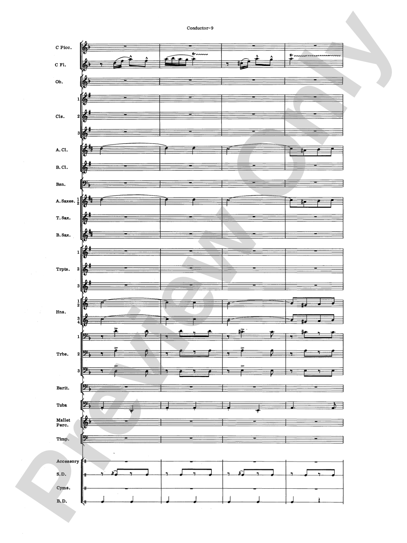 El Aguila de Oro: Concert Band Conductor Score & Parts
