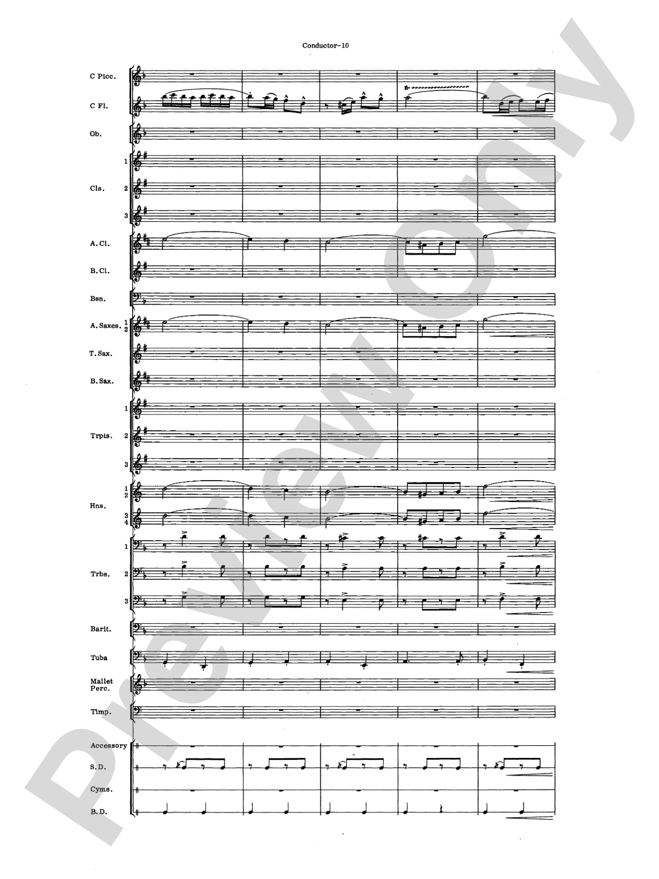 El Aguila de Oro: Concert Band Conductor Score & Parts