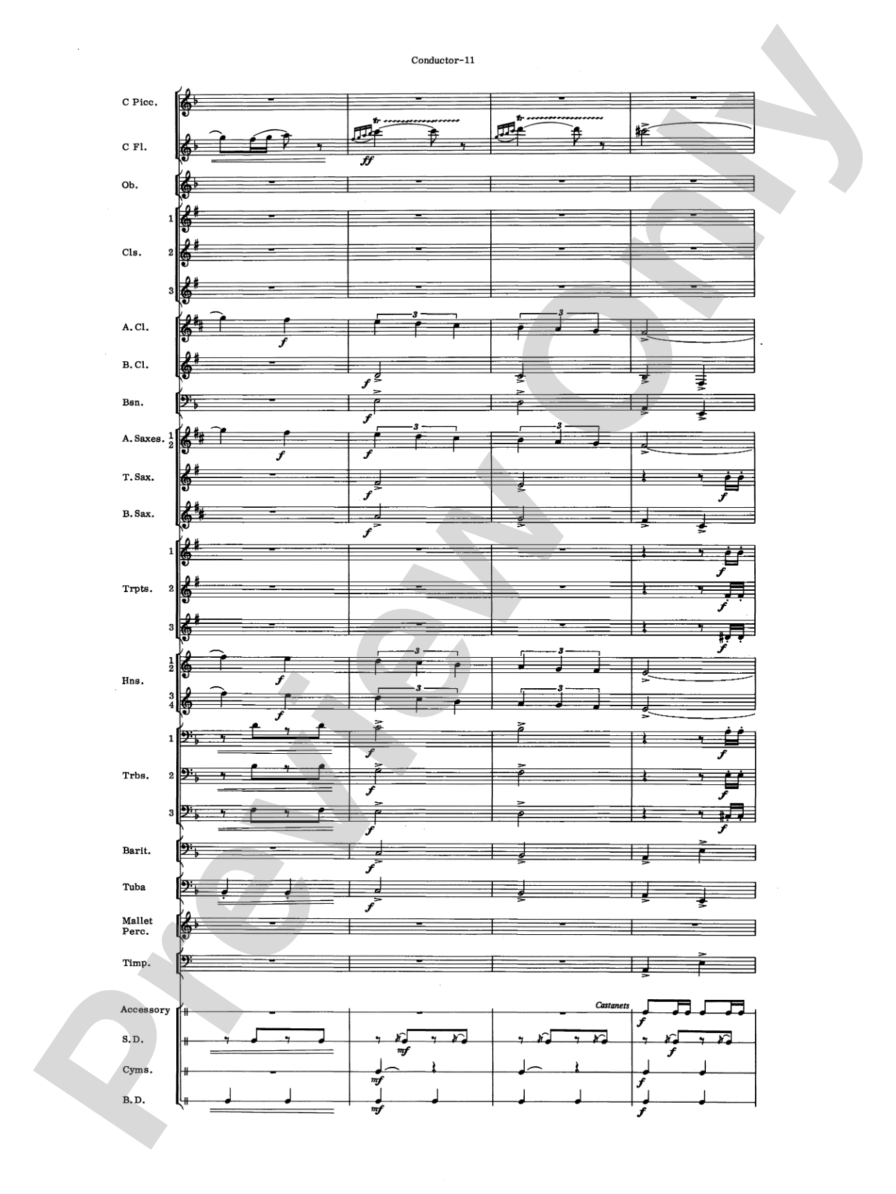 El Aguila de Oro: Concert Band Conductor Score & Parts