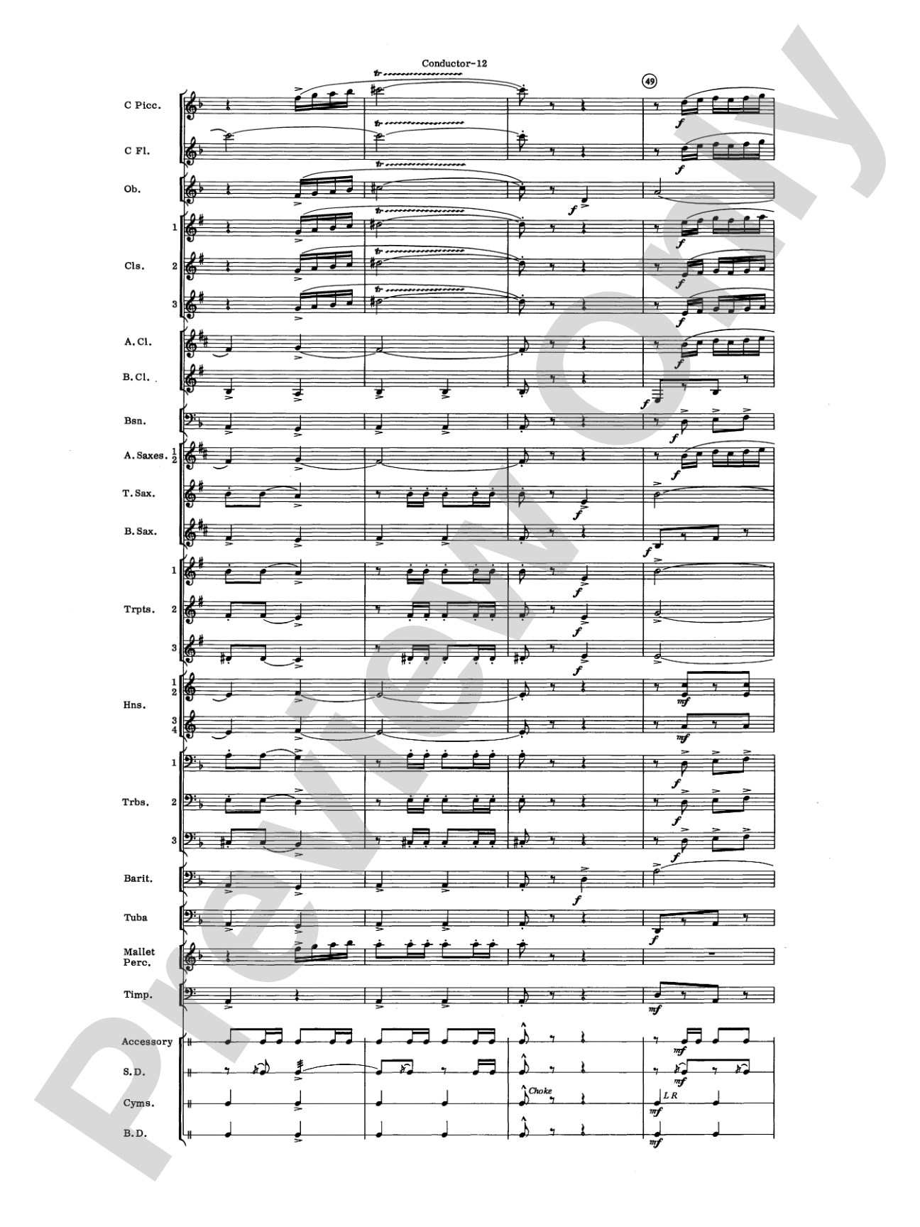 El Aguila de Oro: Concert Band Conductor Score & Parts