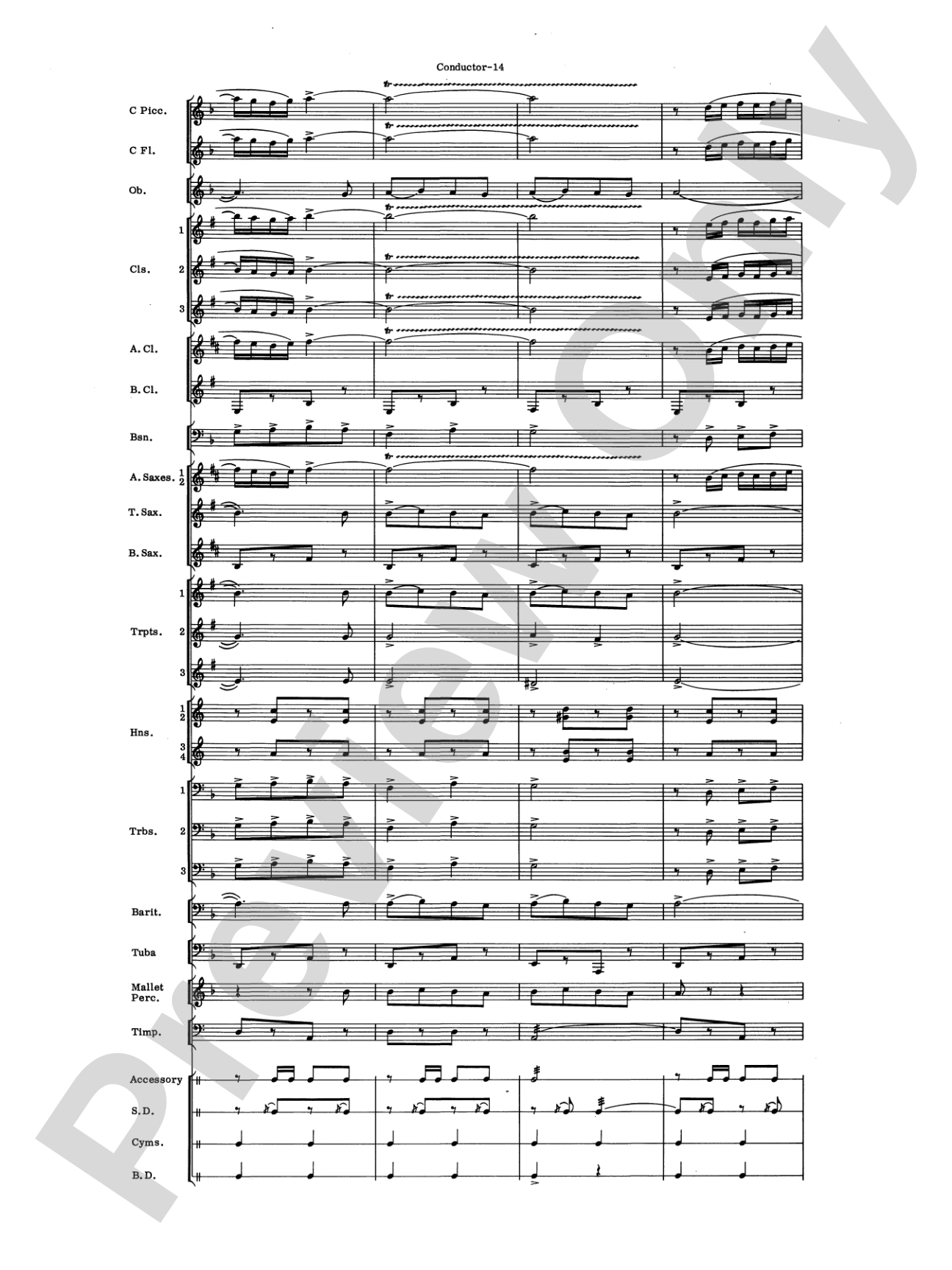 El Aguila de Oro: Concert Band Conductor Score & Parts