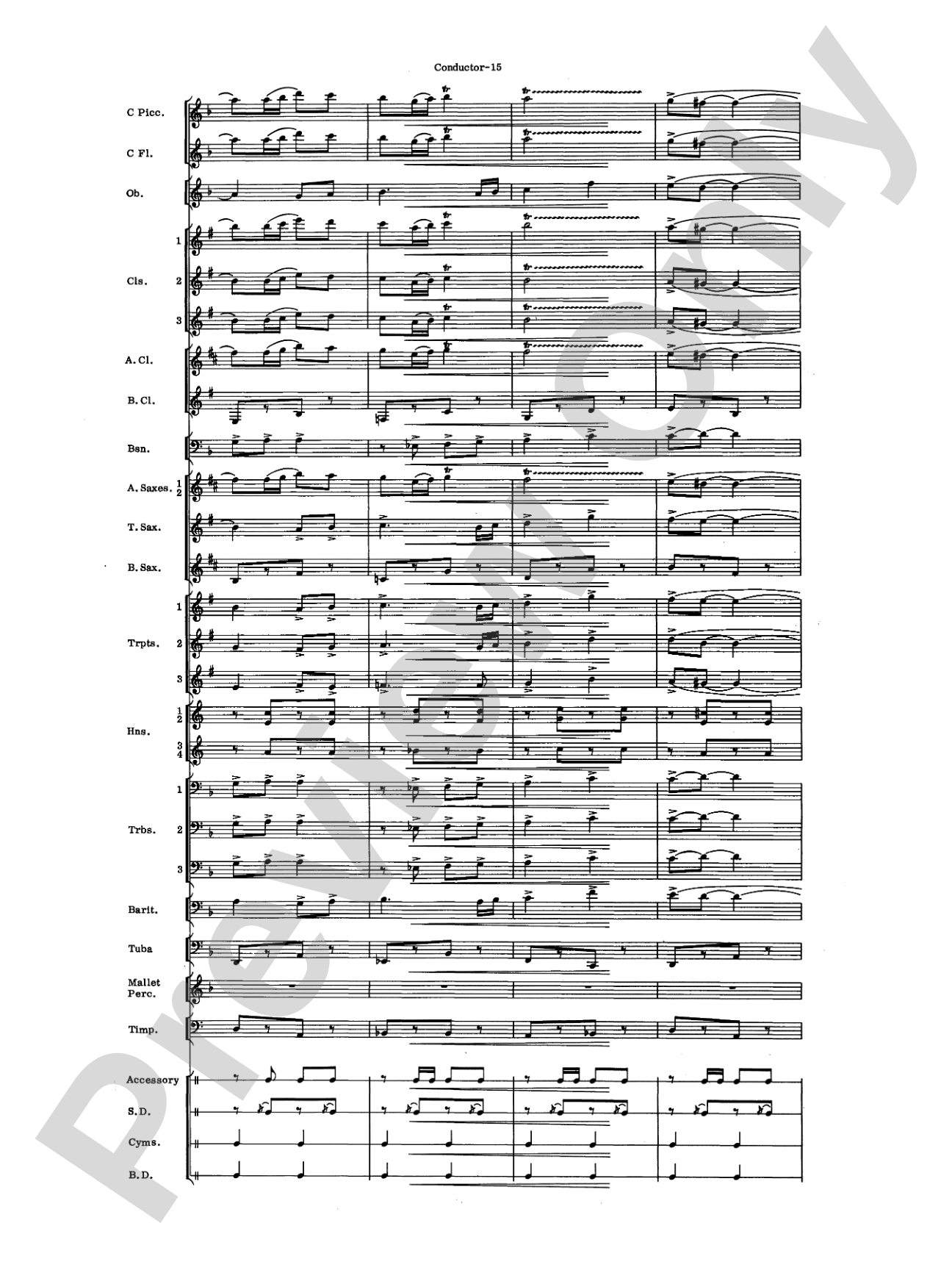 El Aguila de Oro: Concert Band Conductor Score & Parts