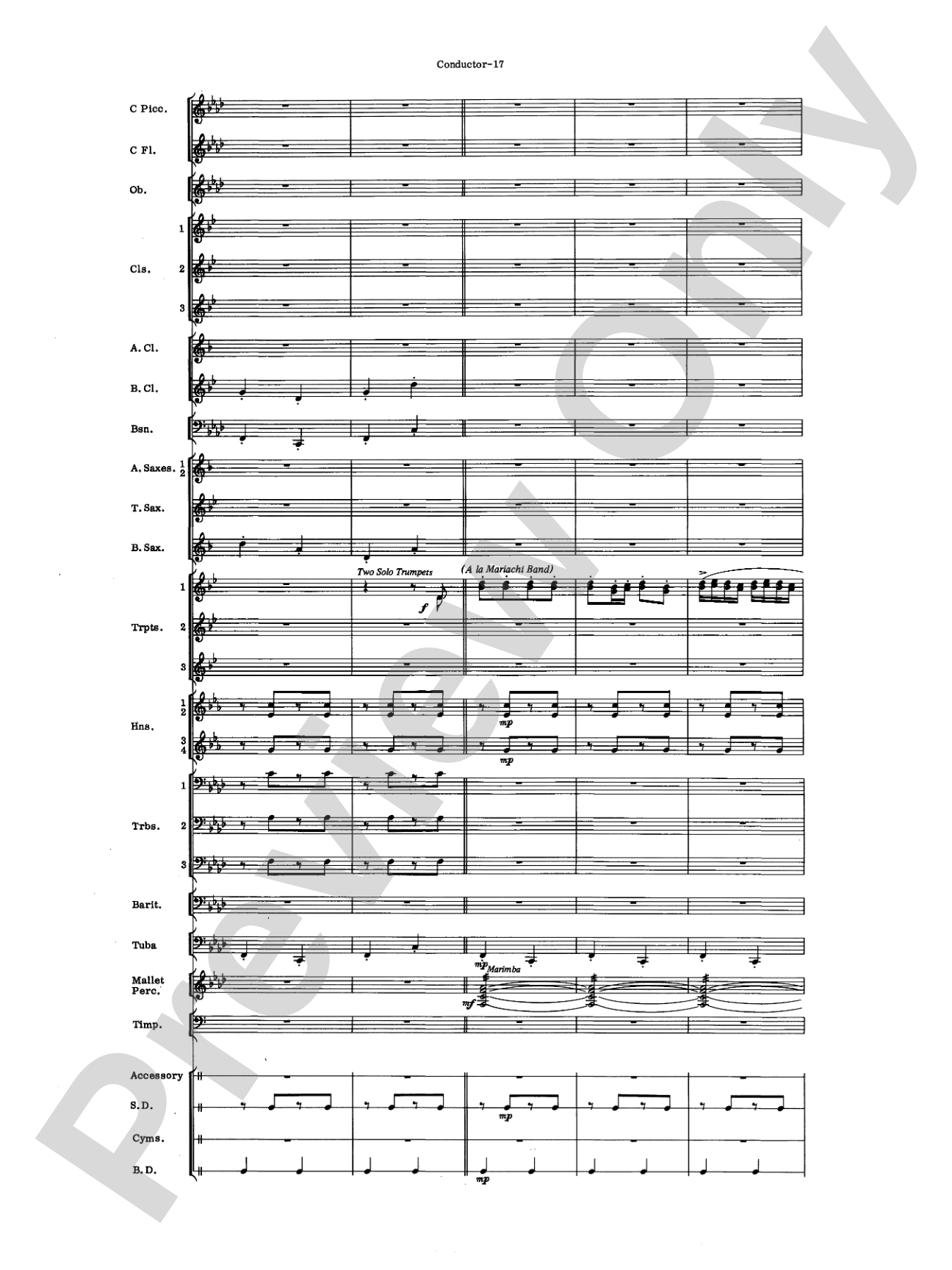 El Aguila de Oro: Concert Band Conductor Score & Parts