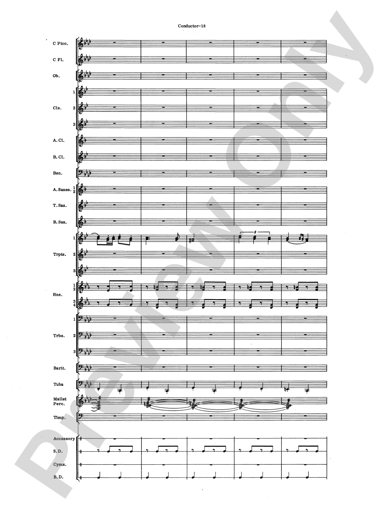El Aguila de Oro: Concert Band Conductor Score & Parts