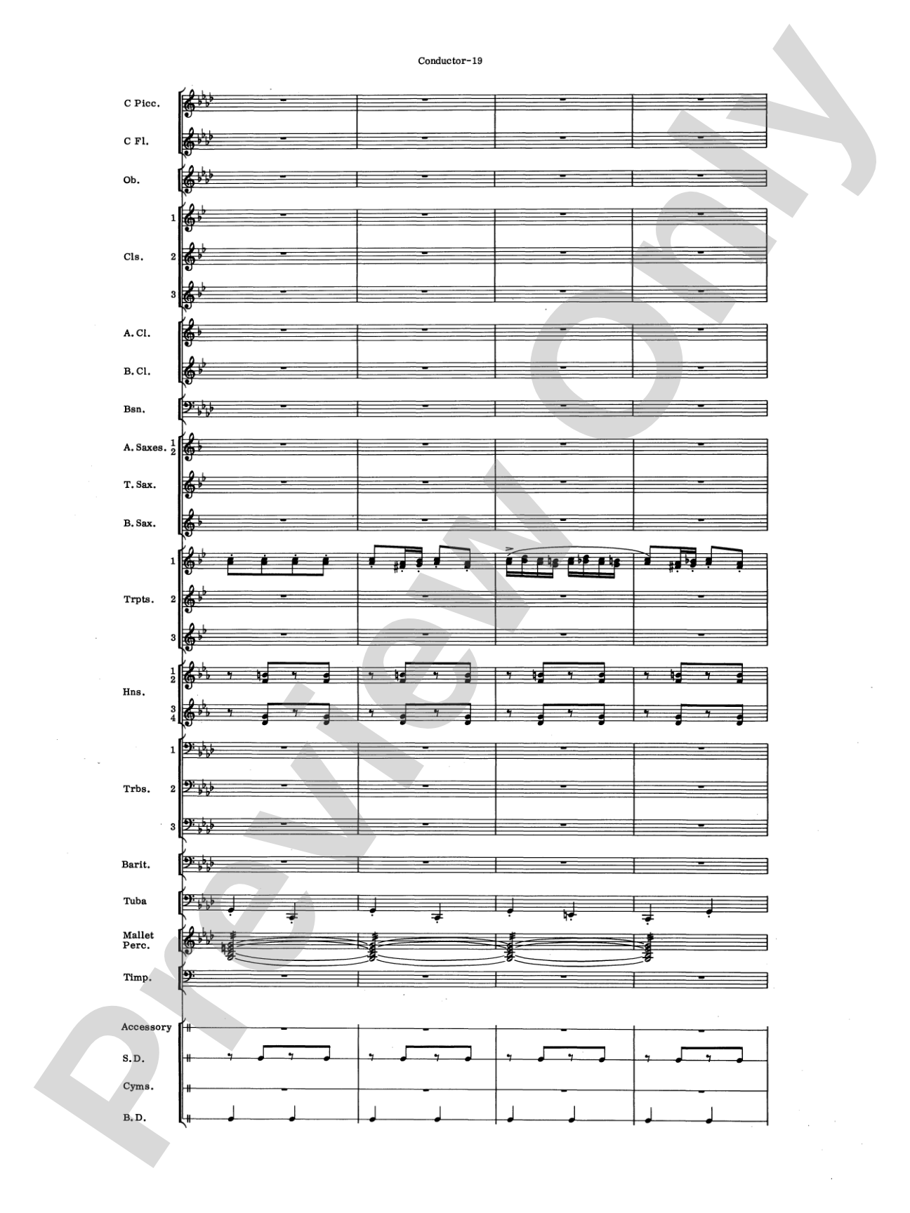 El Aguila de Oro: Concert Band Conductor Score & Parts