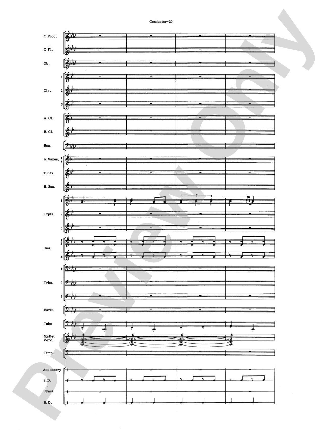 El Aguila de Oro: Concert Band Conductor Score & Parts
