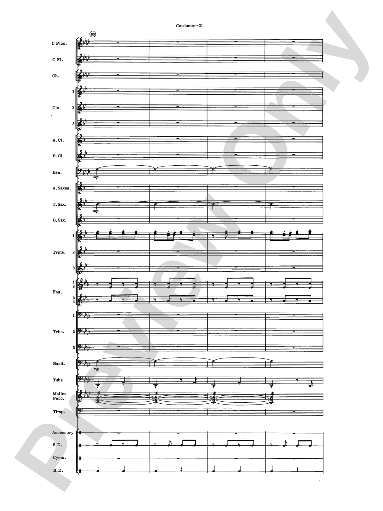 El Aguila de Oro: Concert Band Conductor Score & Parts
