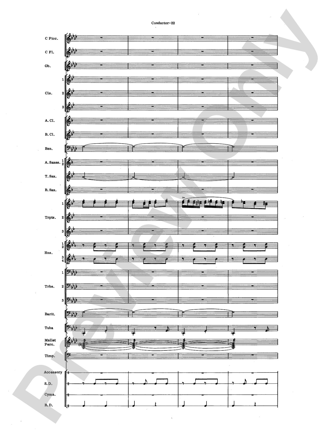 El Aguila de Oro: Concert Band Conductor Score & Parts