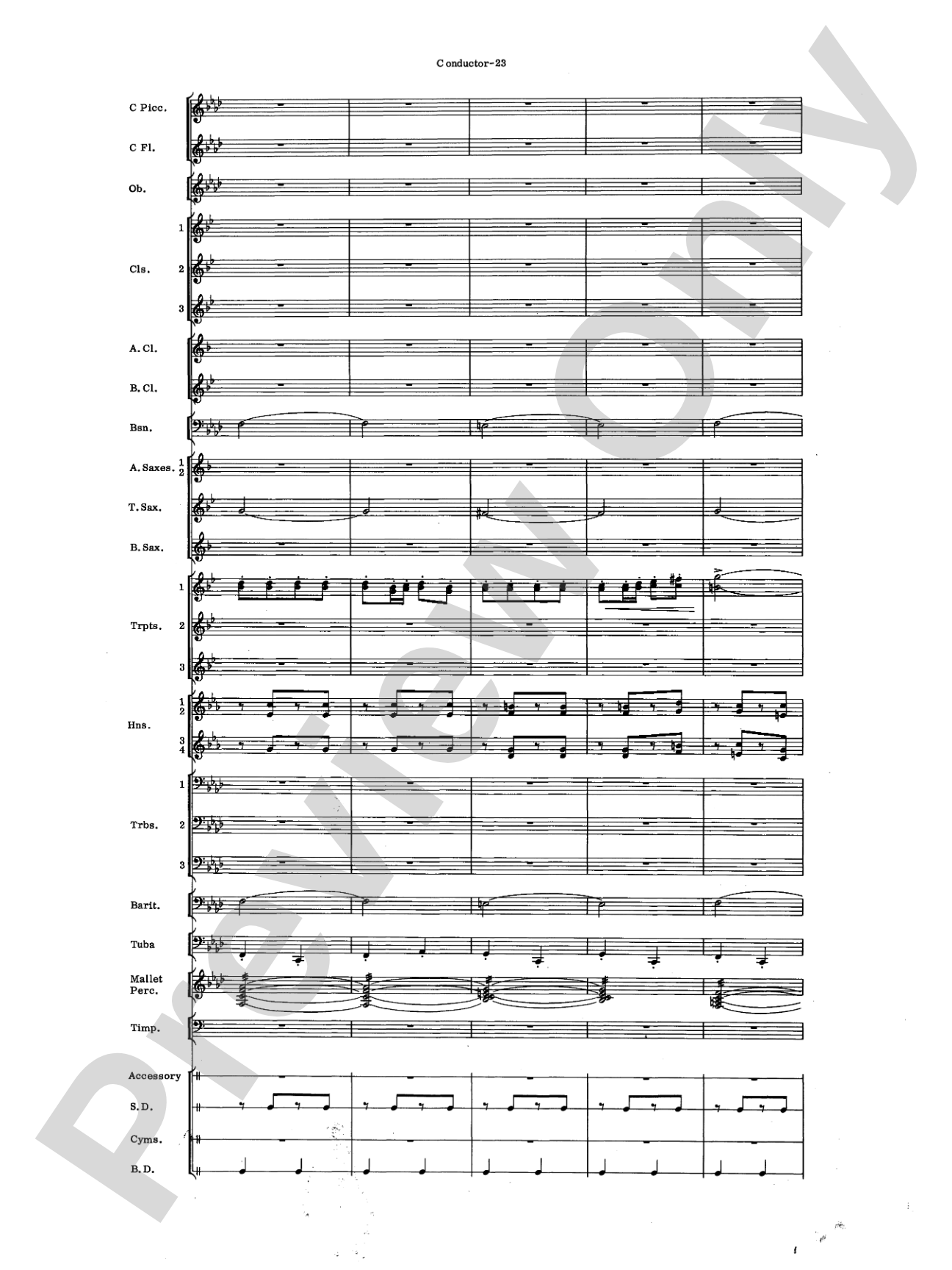 El Aguila de Oro: Concert Band Conductor Score & Parts