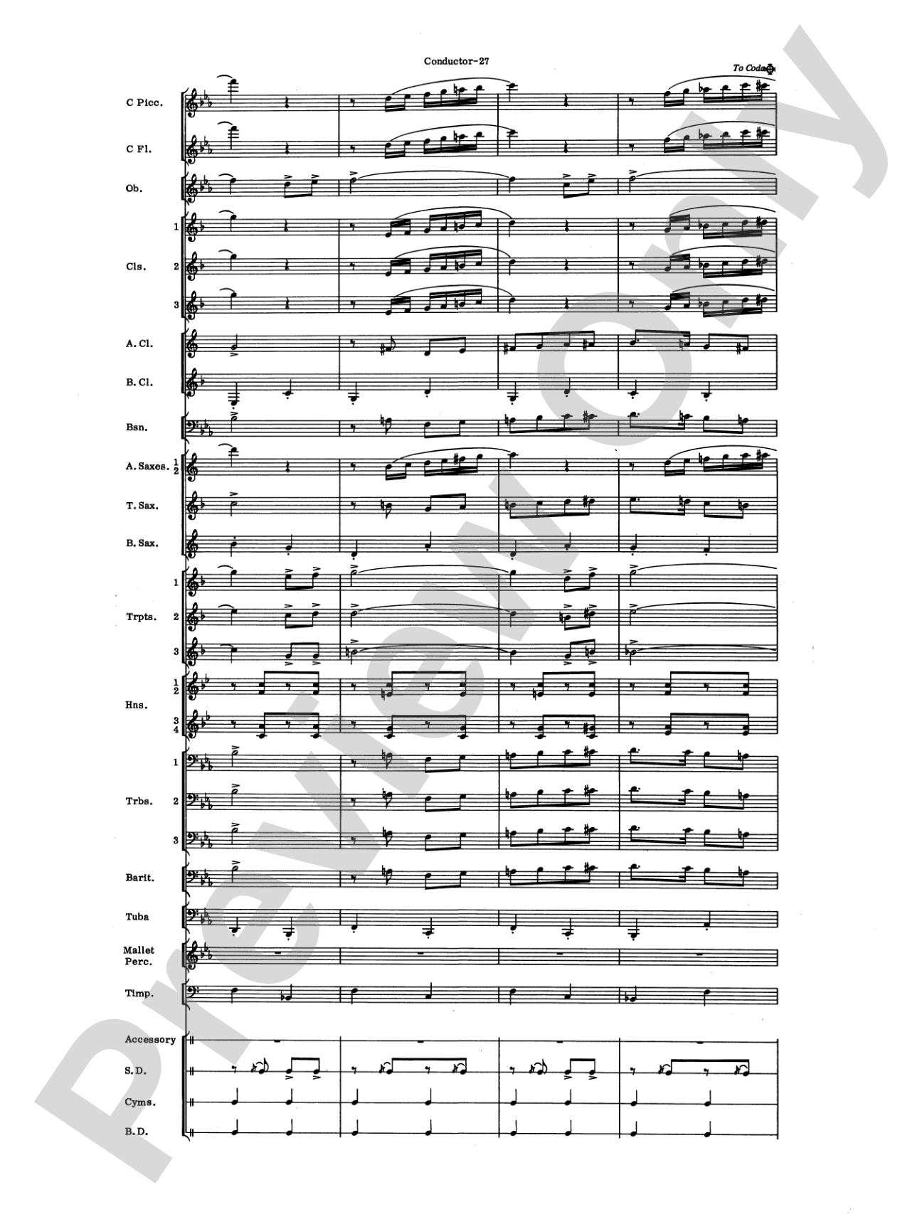 El Aguila de Oro: Concert Band Conductor Score & Parts