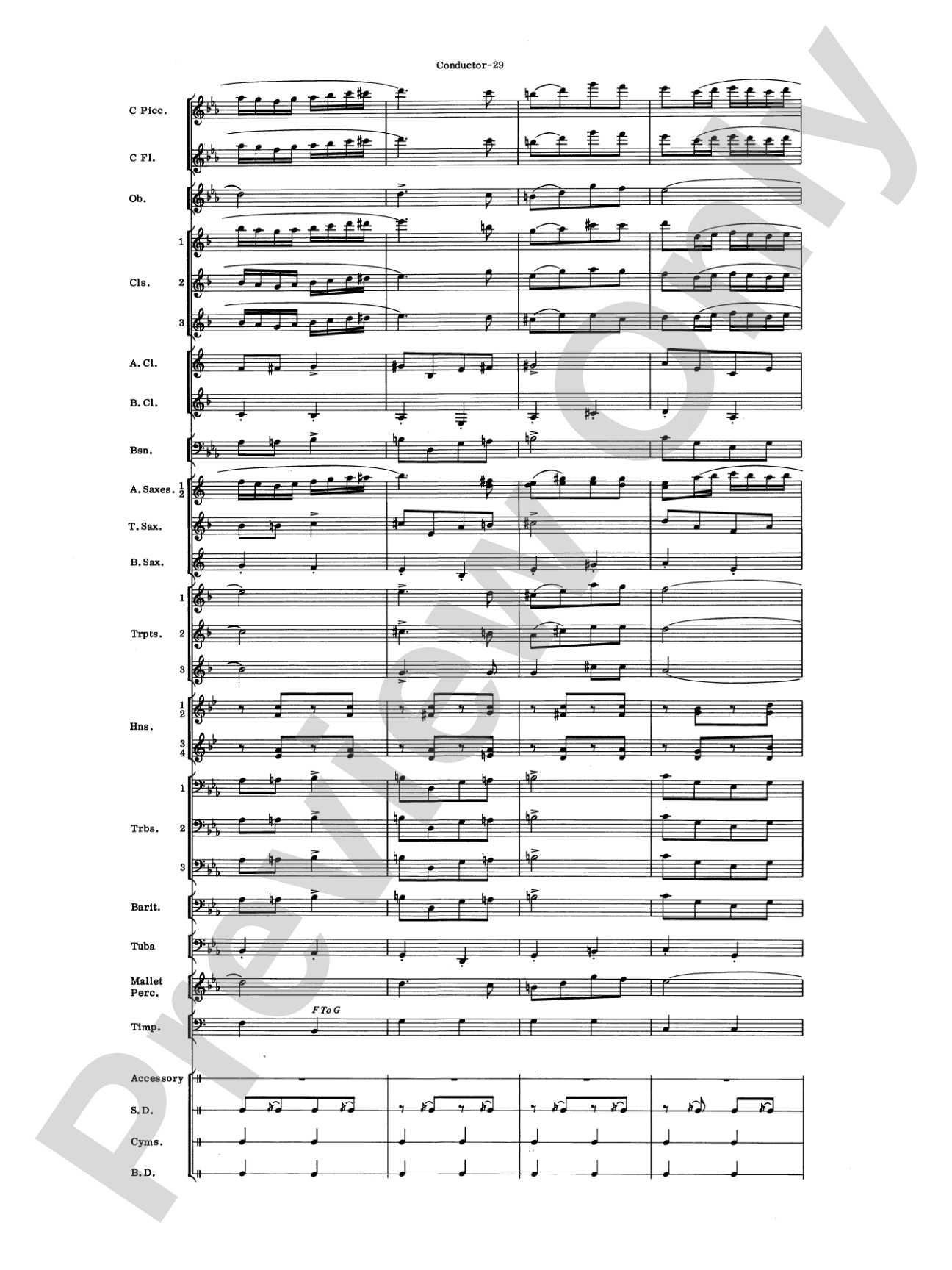 El Aguila de Oro: Concert Band Conductor Score & Parts