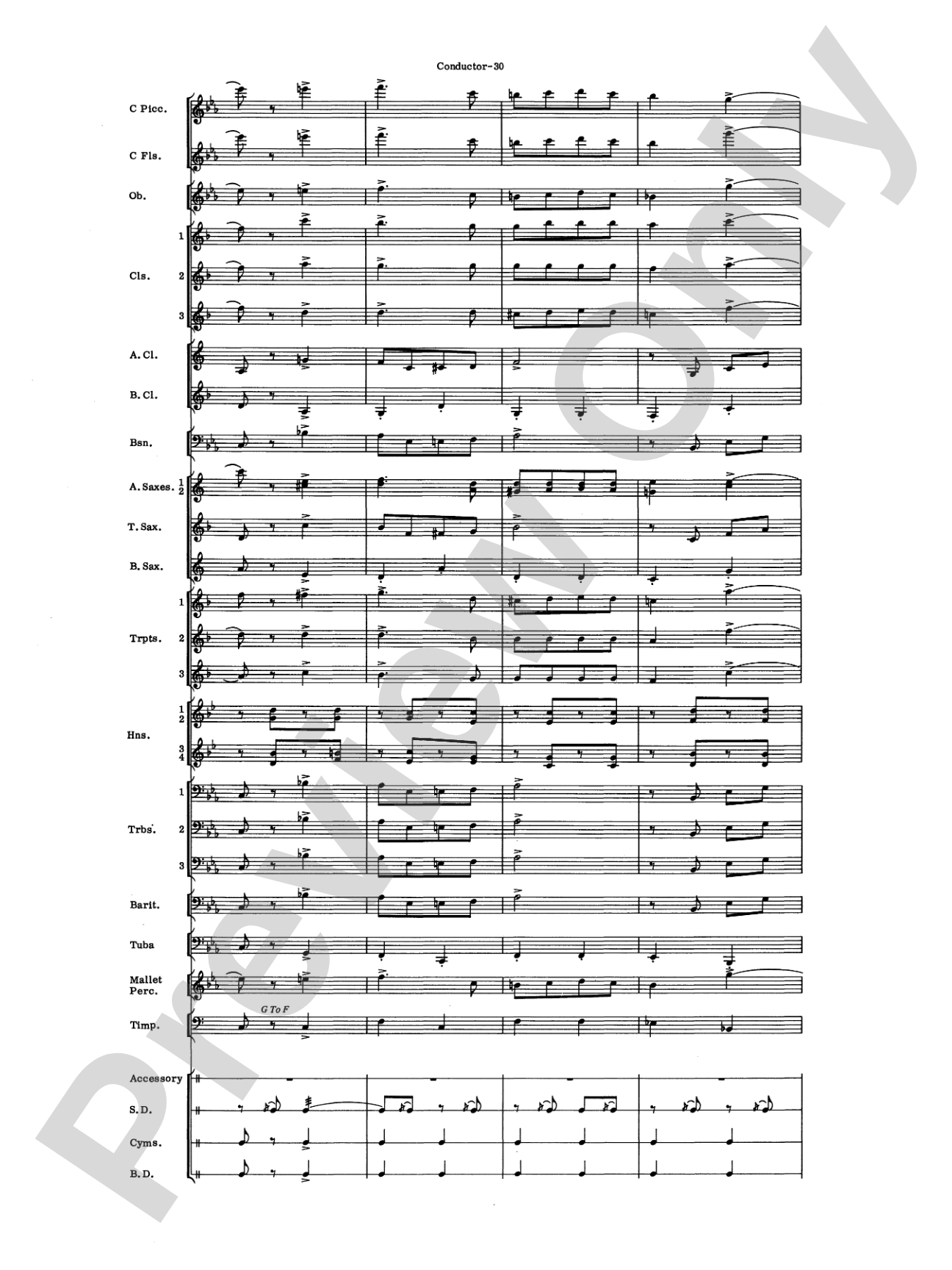 El Aguila de Oro: Concert Band Conductor Score & Parts