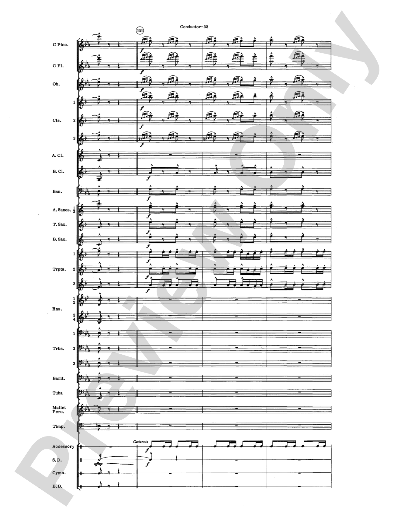 El Aguila de Oro: Concert Band Conductor Score & Parts