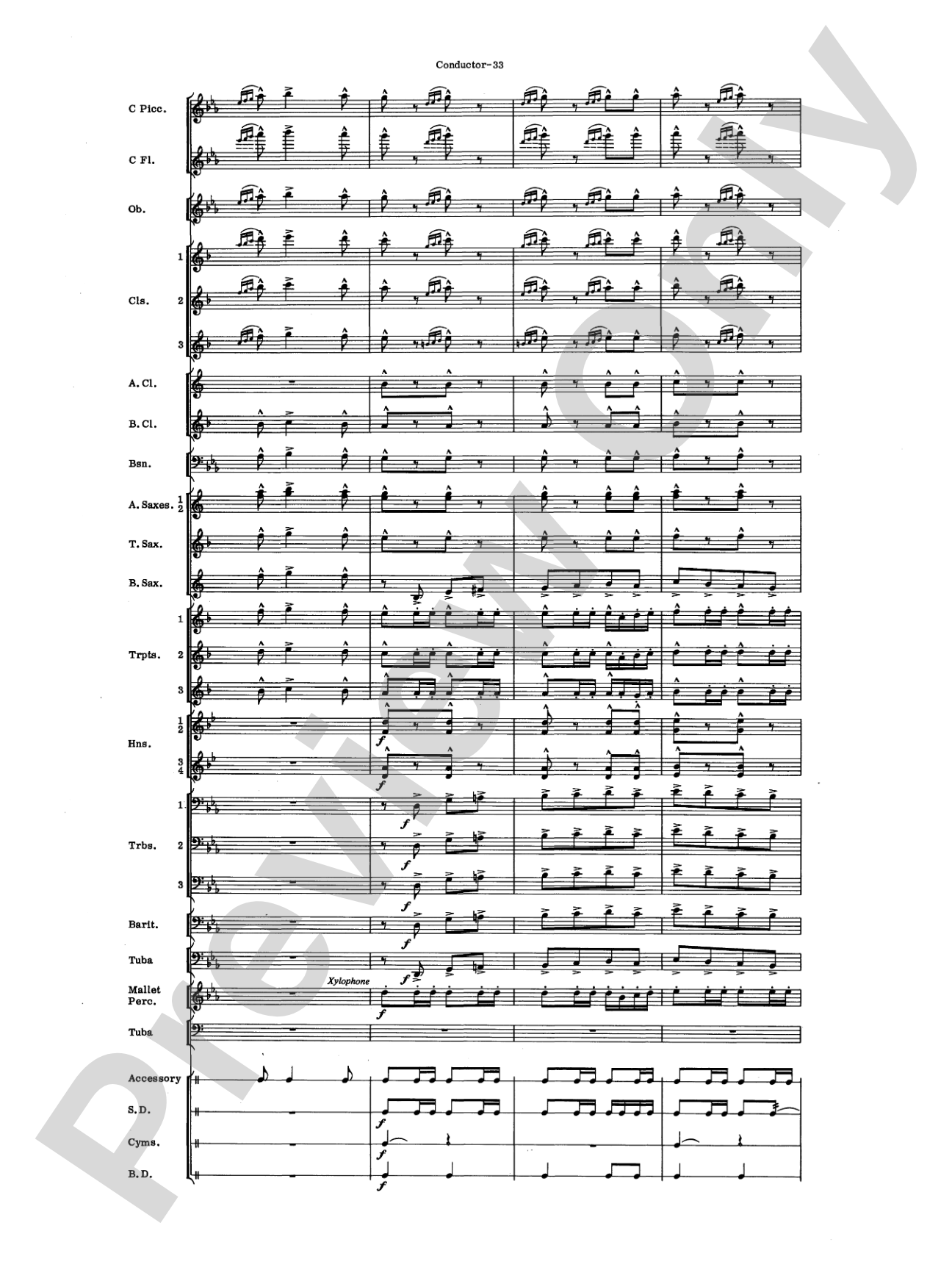 El Aguila de Oro: Concert Band Conductor Score & Parts