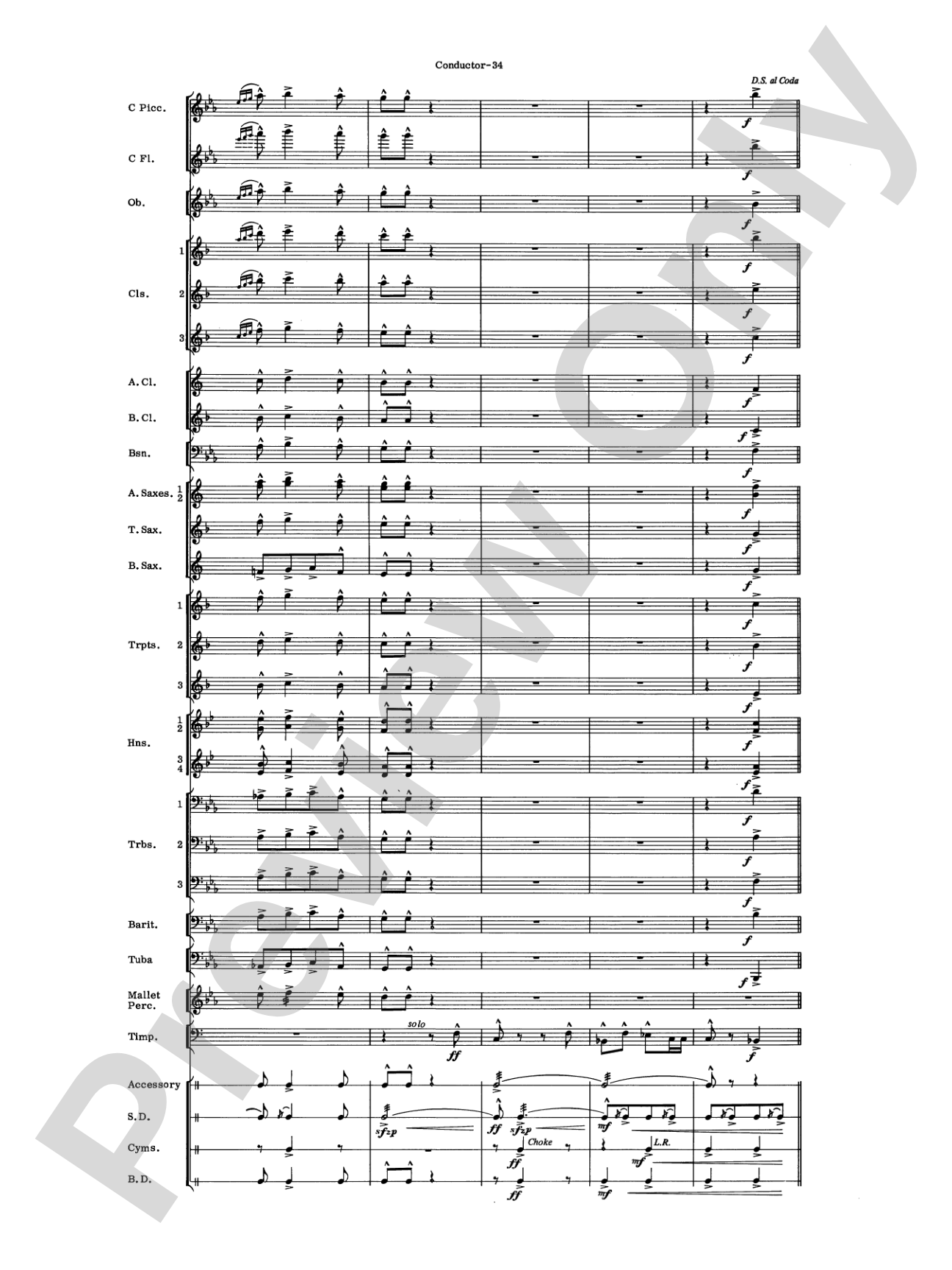 El Aguila de Oro: Concert Band Conductor Score & Parts