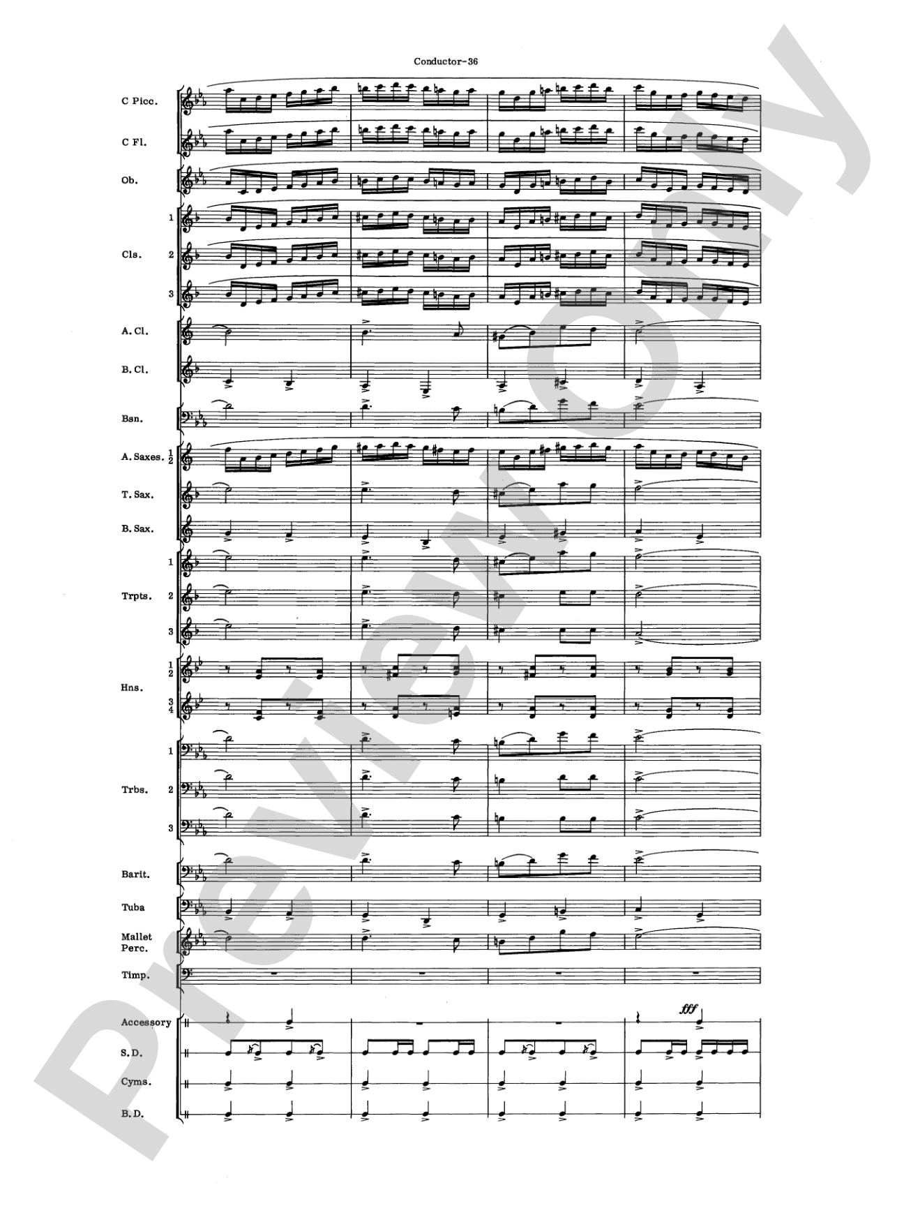 El Aguila de Oro: Concert Band Conductor Score & Parts