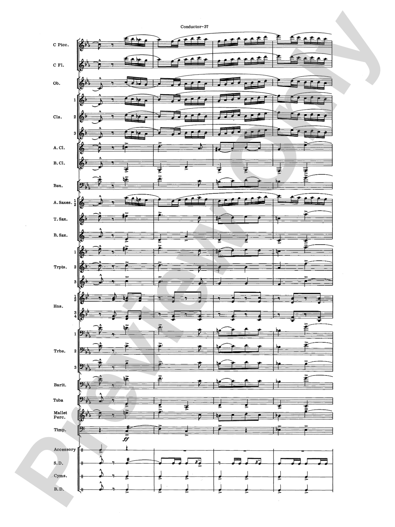 El Aguila de Oro: Concert Band Conductor Score & Parts