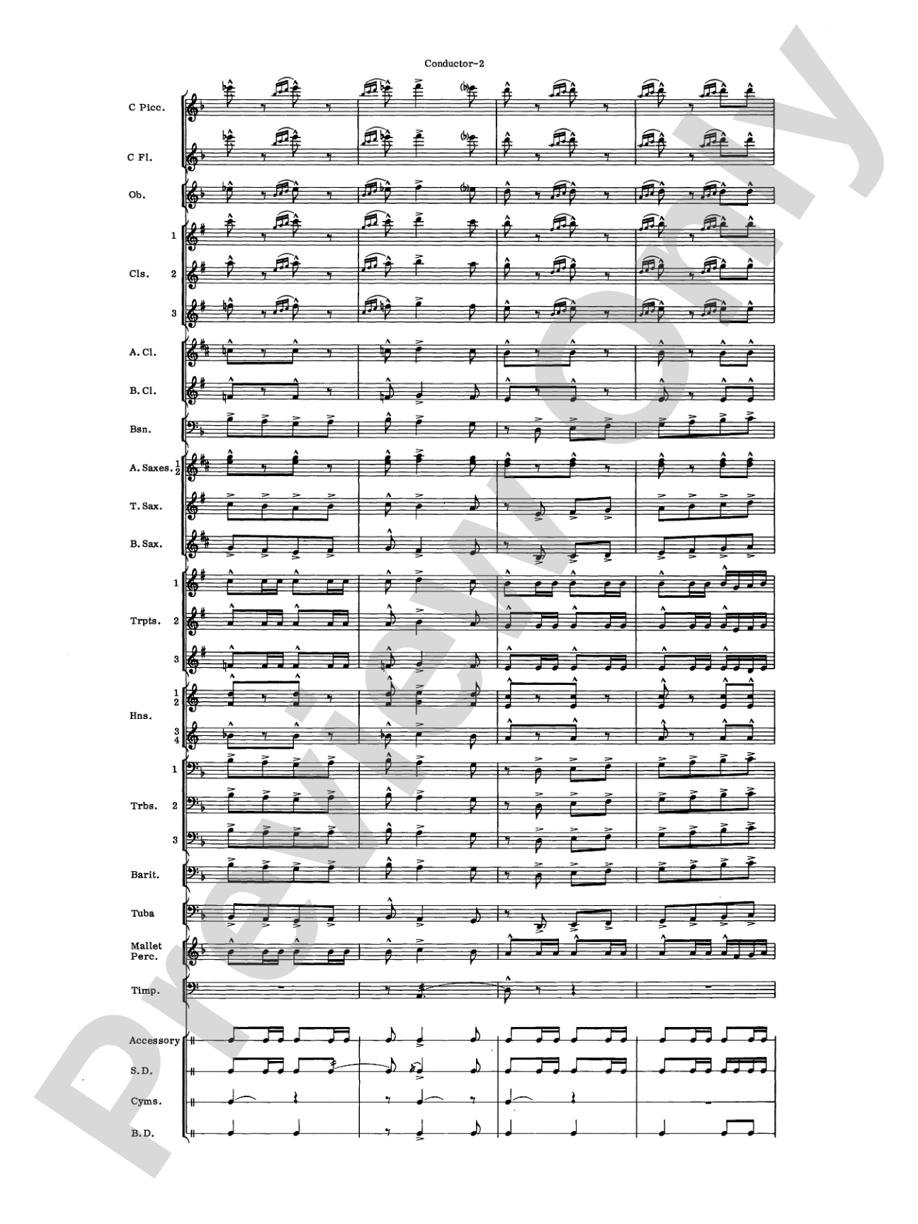 El Aguila de Oro: Concert Band Conductor Score & Parts