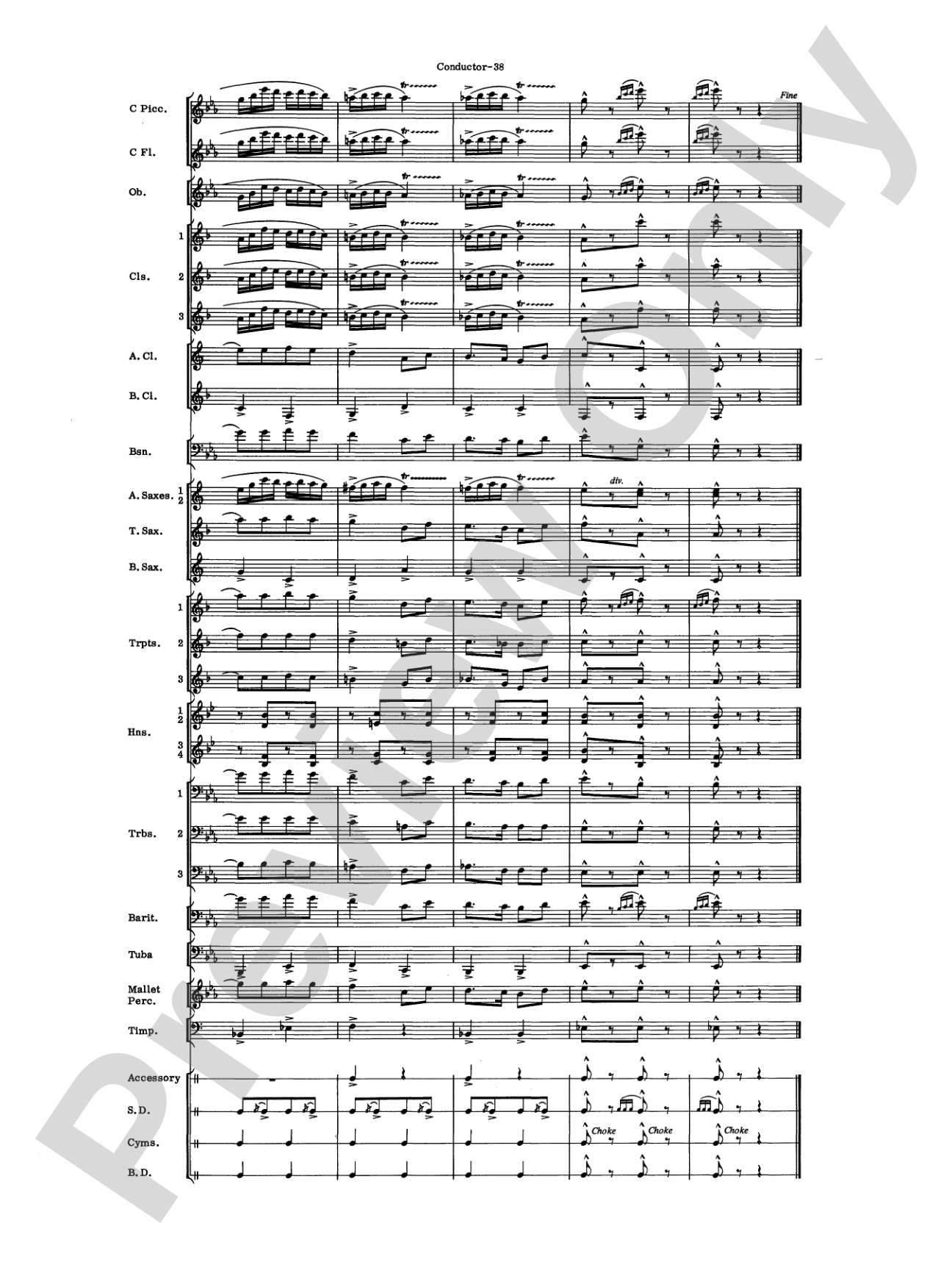 El Aguila de Oro: Concert Band Conductor Score & Parts