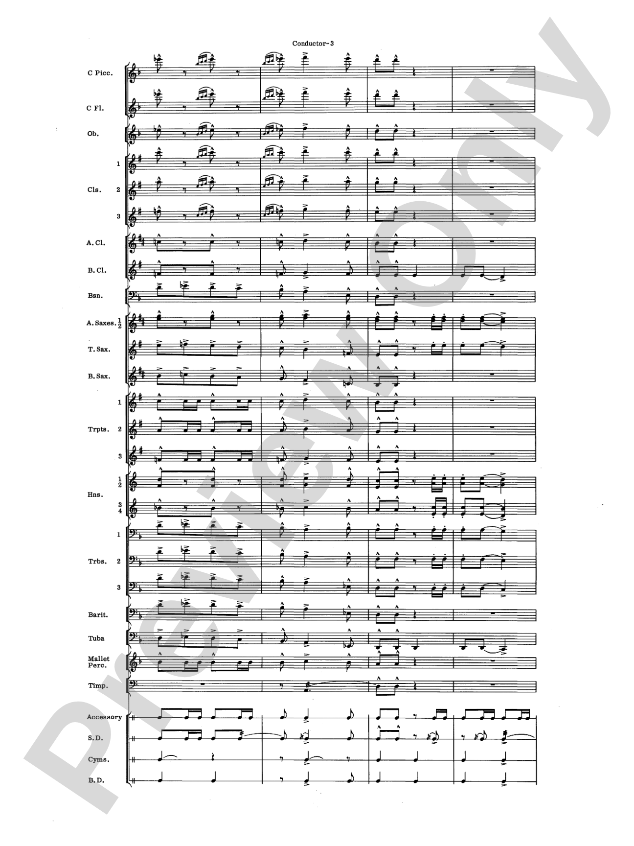 El Aguila de Oro: Concert Band Conductor Score & Parts