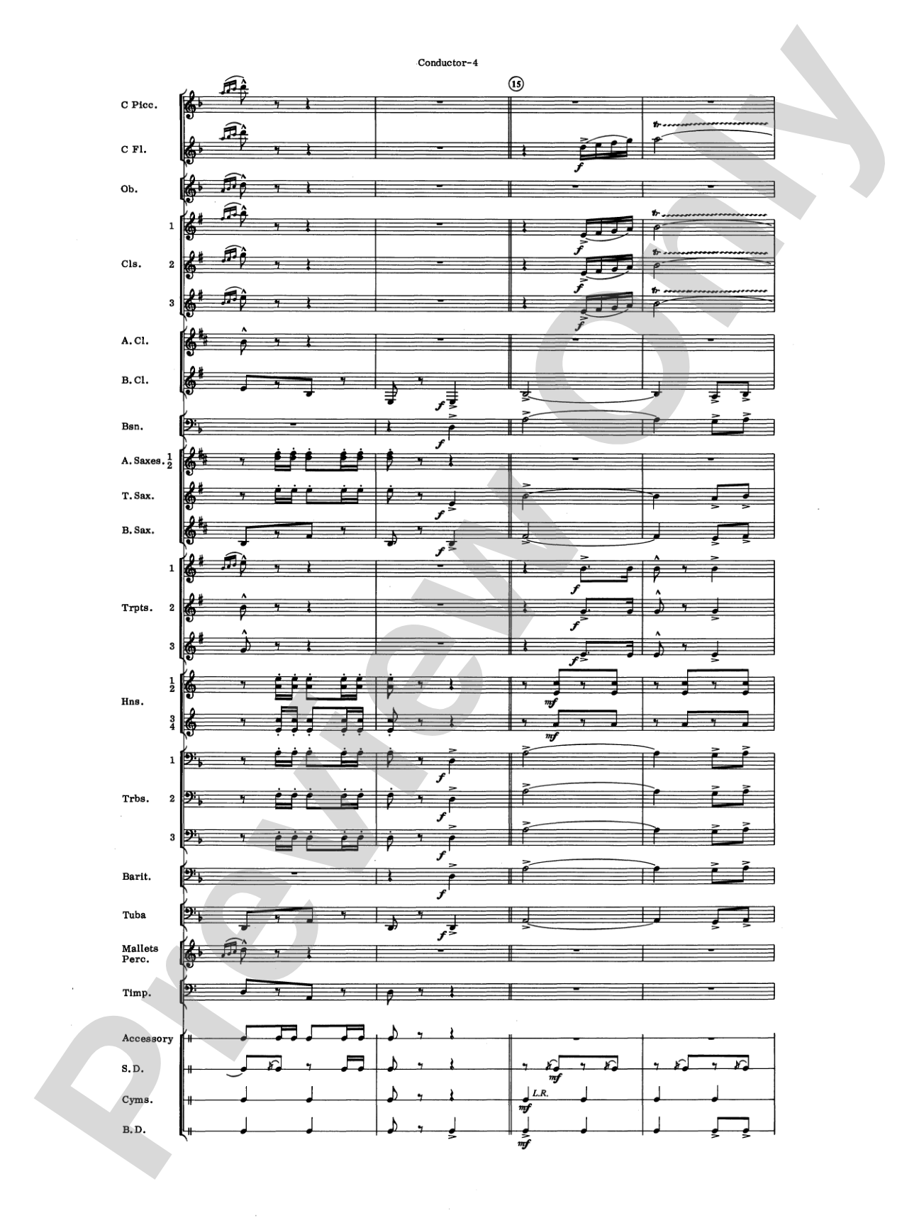 El Aguila de Oro: Concert Band Conductor Score & Parts